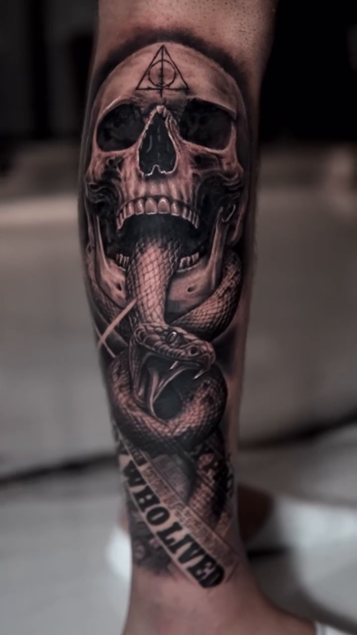 Tattoo by @ellieelizabethtattoos โ dark_realism, black_and_grey