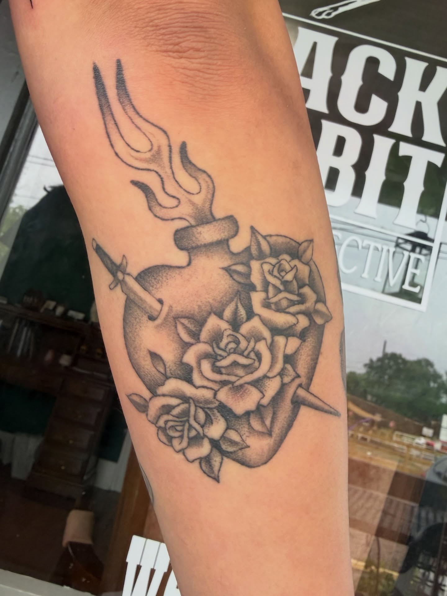 Tattoo by @ruckustattoo — black_and_grey