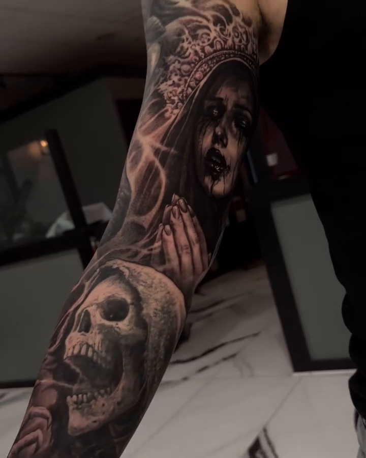 Tattoo by @dannylepore — dark_realism, black_and_grey