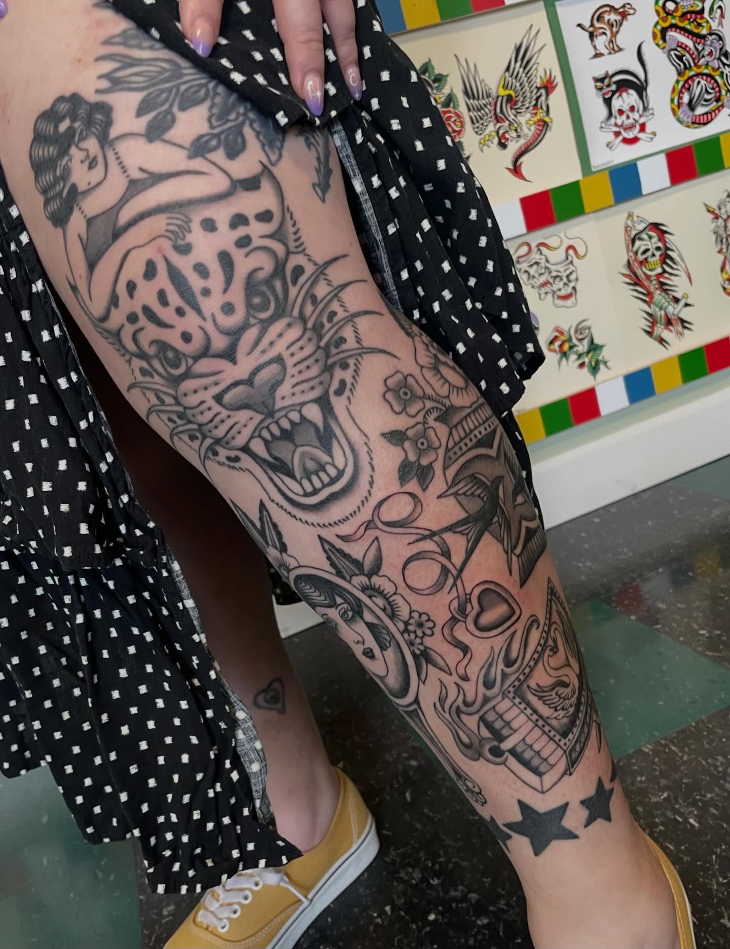 Tattoo by @toniaraye_tattoo — american_traditional, black_and_grey