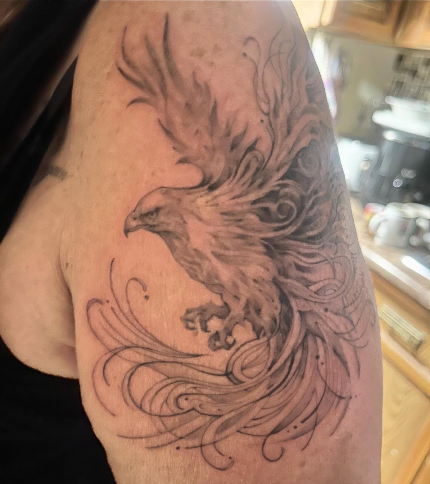 Tattoo by @blaires_art — black_and_grey
