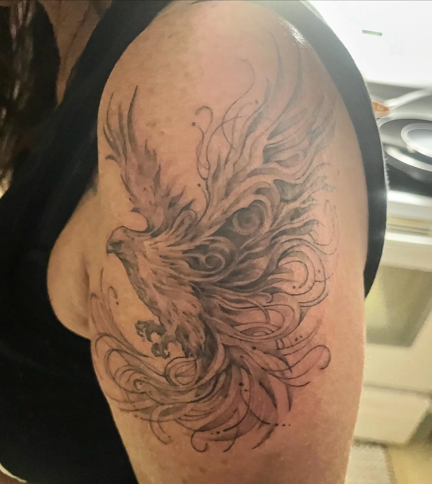 Tattoo by @blaires_art — black_and_grey