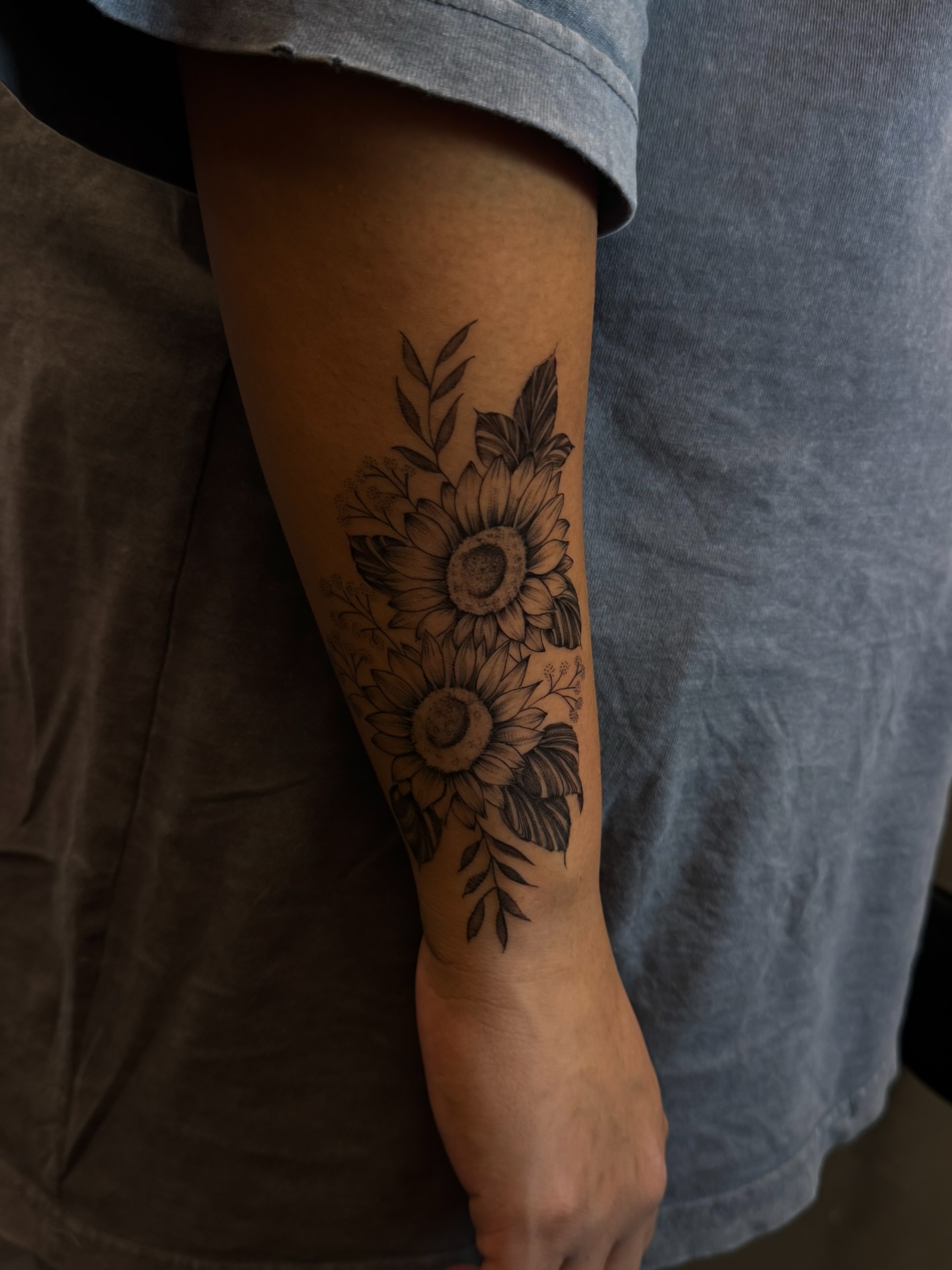 Tattoo by @fineline_lau — black_and_grey