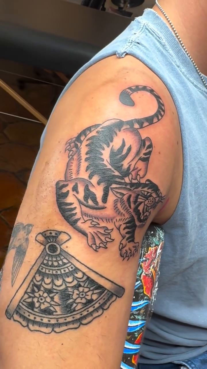 Tattoo by @tallboytatts — japanese_irezumi, black_and_grey
