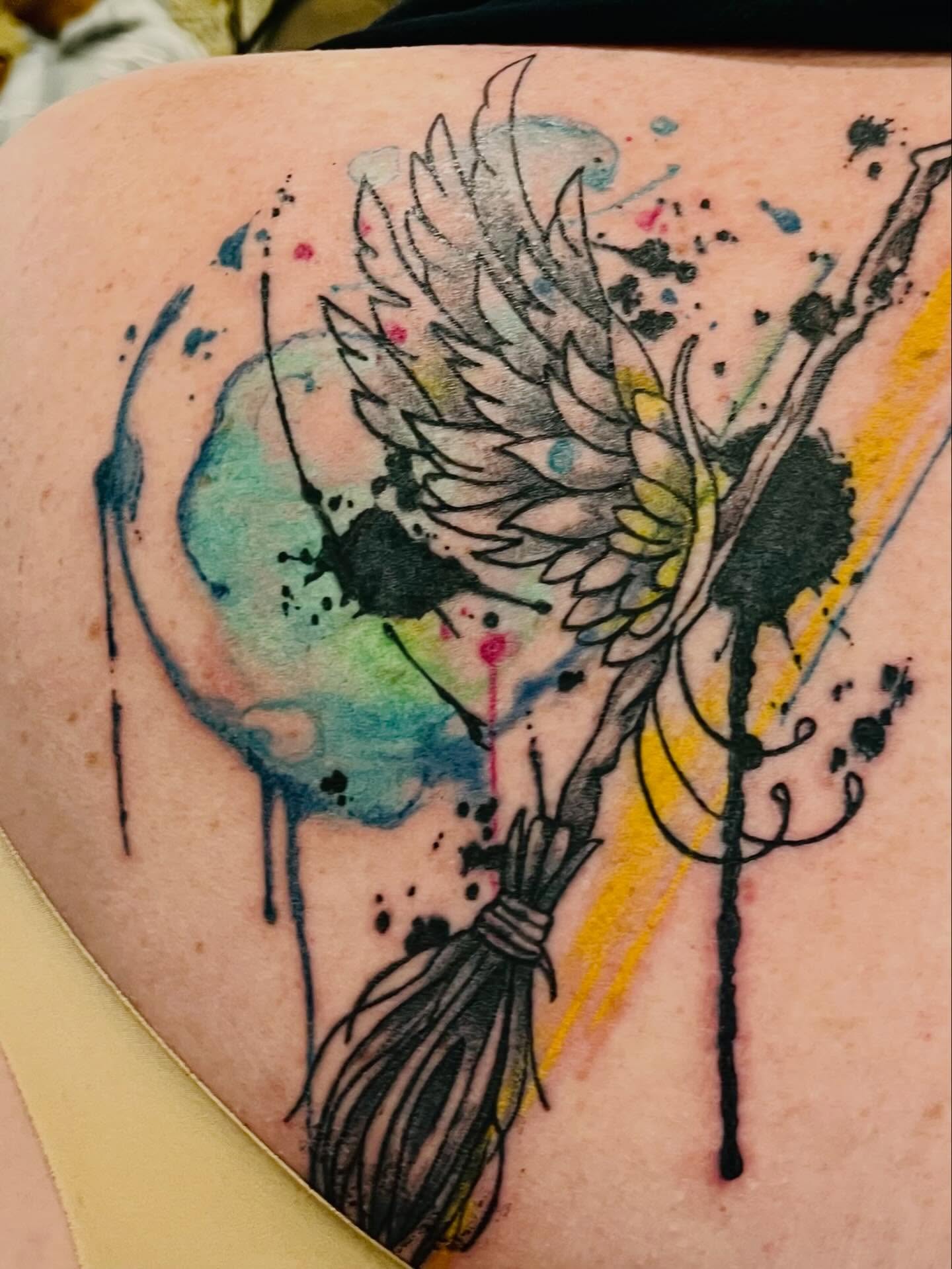 Tattoo by @spugstattoo — watercolor, new_school