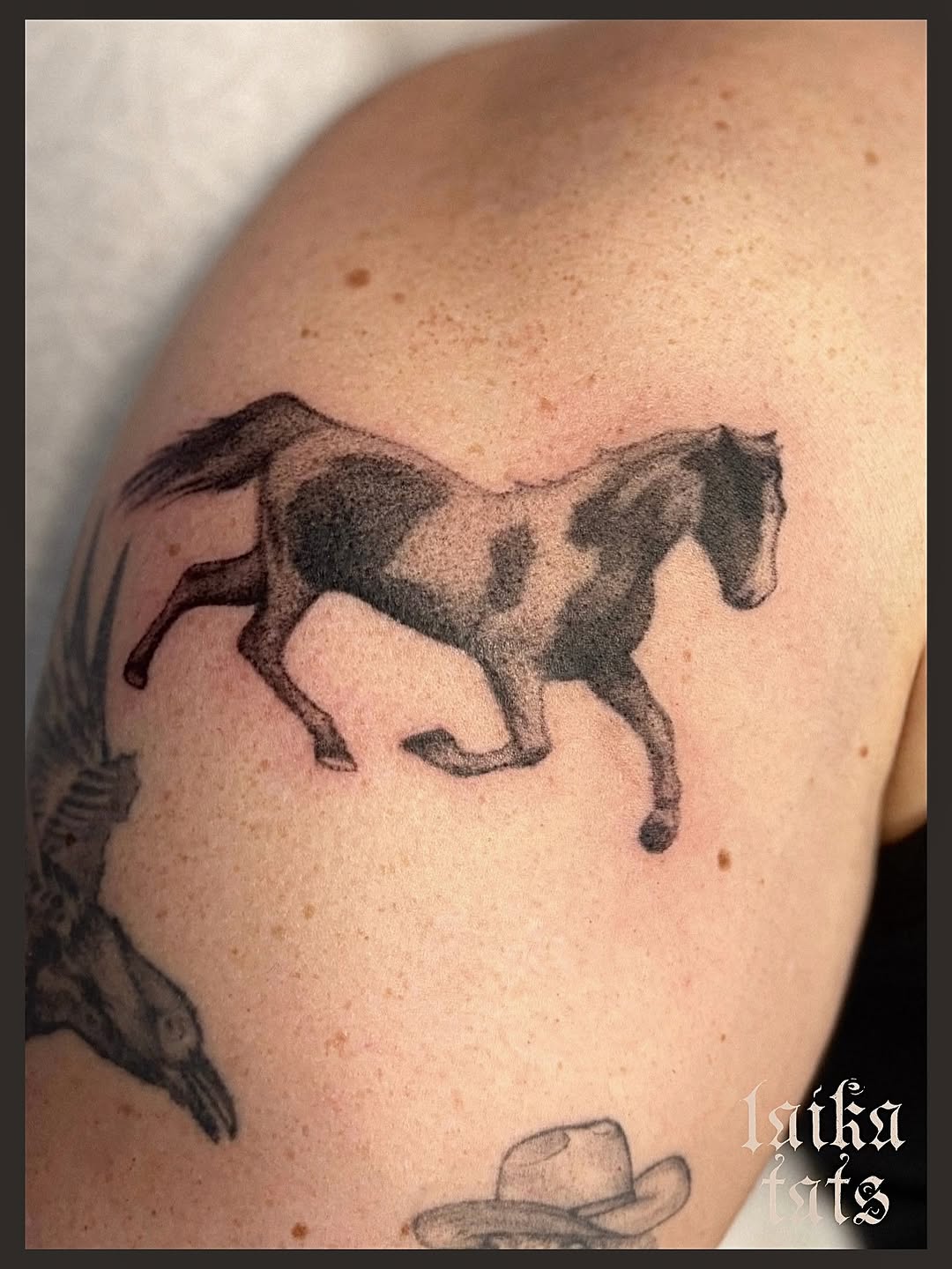 Tattoo by @laikatats — black_and_grey, realism