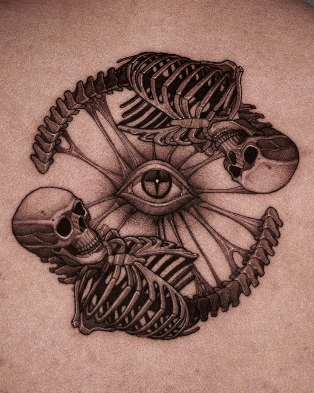 Tattoo by @wonsoong_blk — black_and_grey, geometric
