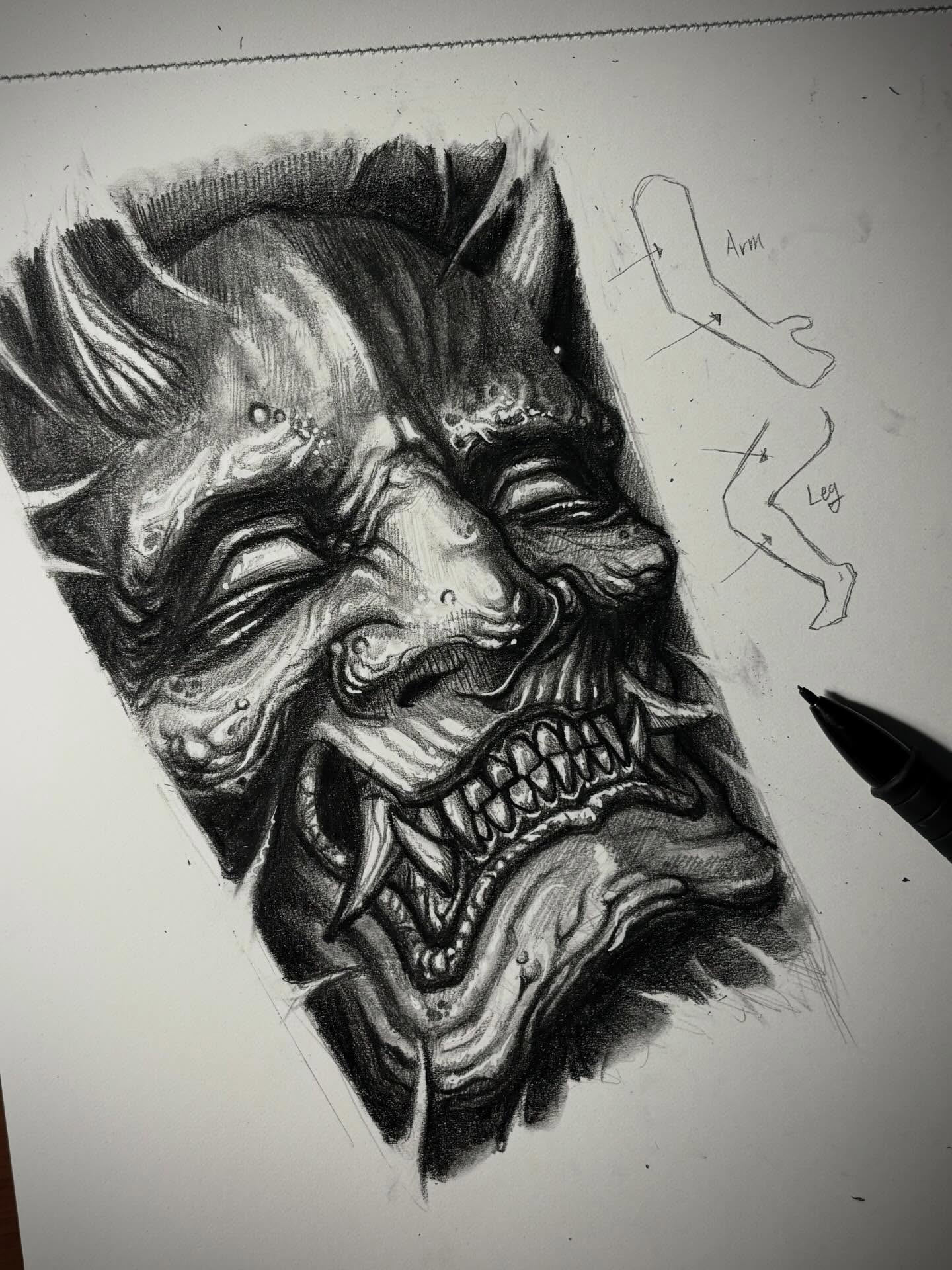 Tattoo by @blaggy__black — dark_realism