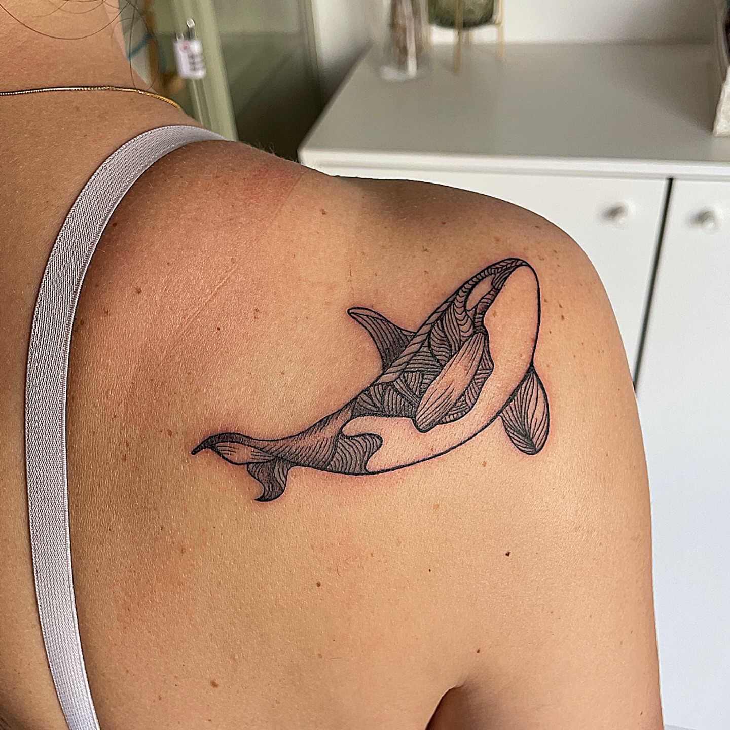 Tattoo by @mimz_studio — black_and_grey