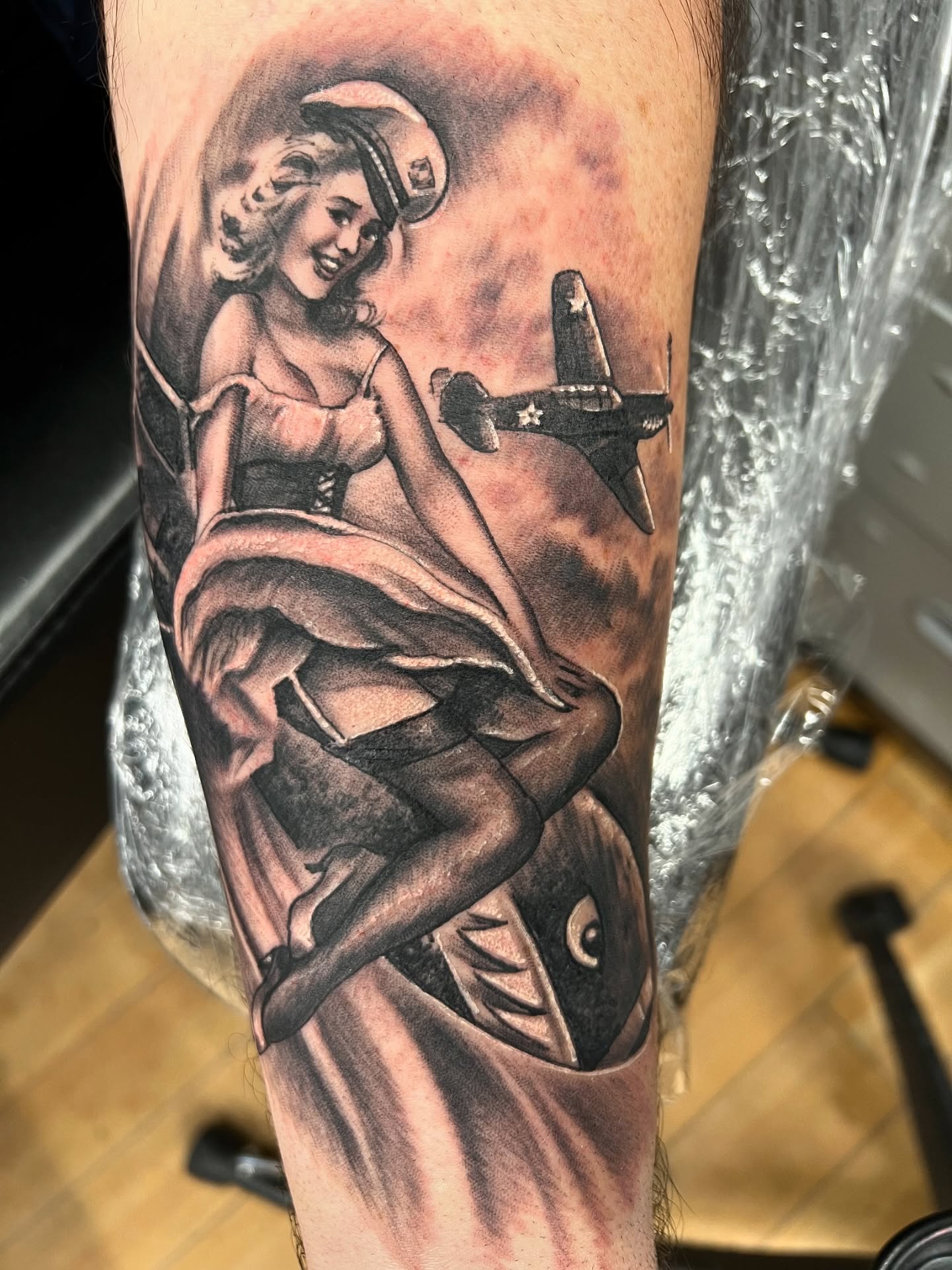Tattoo by @strikt — black_and_grey, realism