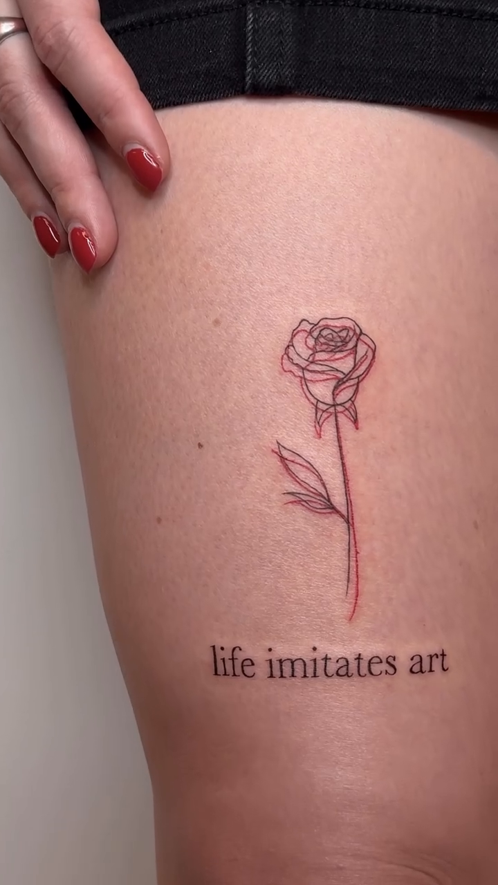 Tattoo by @vikabenito_tattoo — fine_line, lettering_script