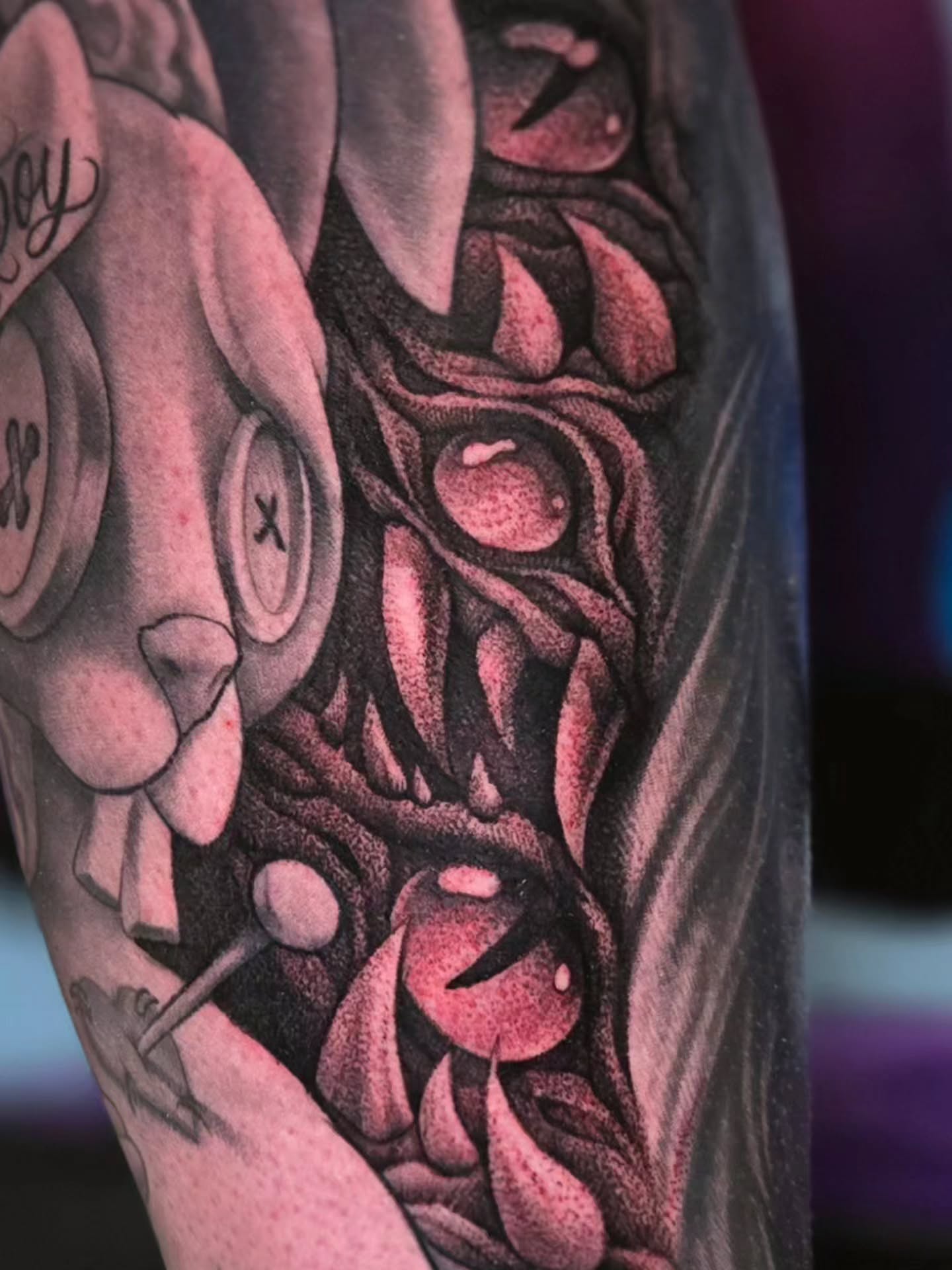 Rabbit dotwork tattoo on the forearm by Jeff Stager