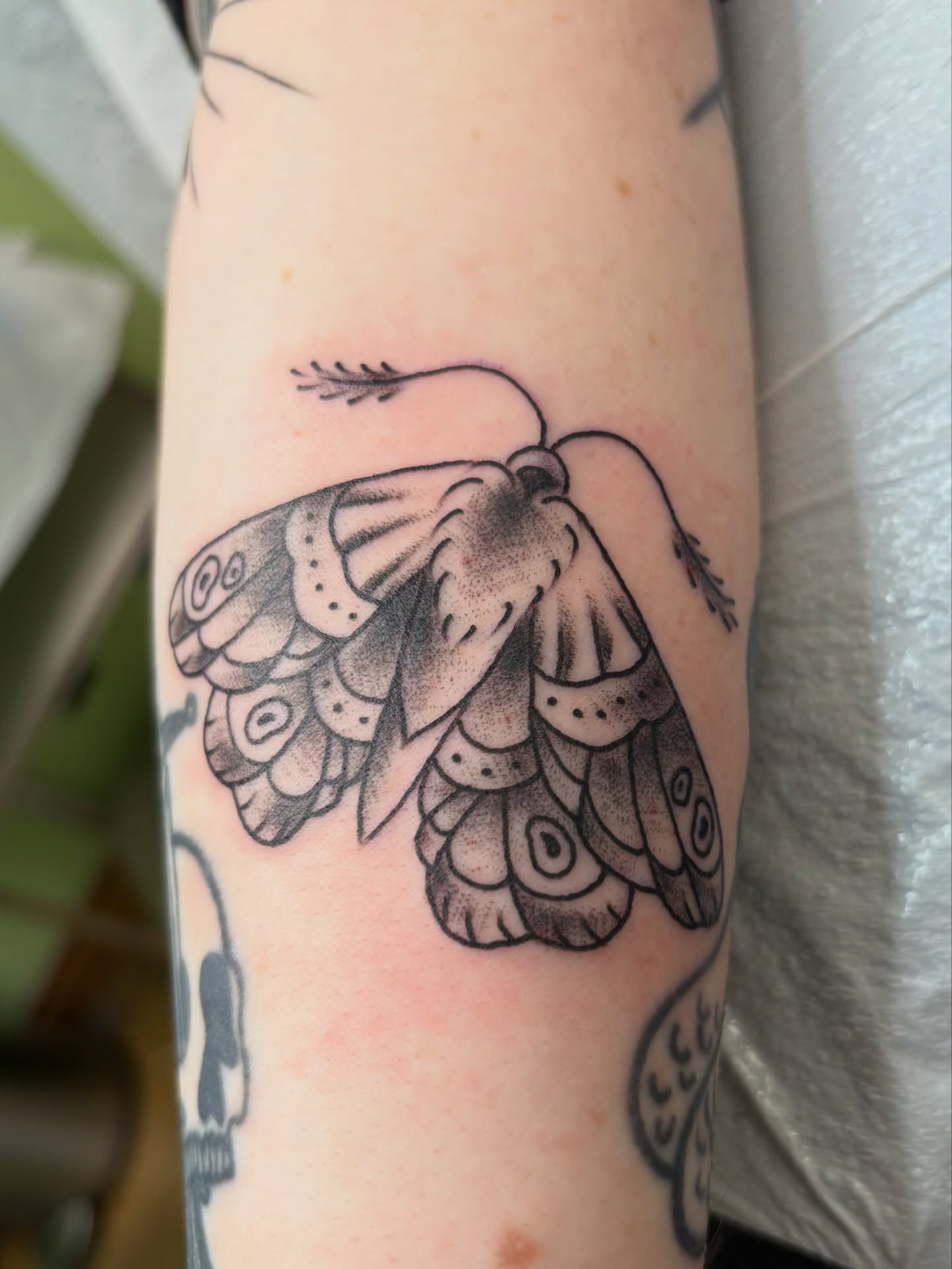 Tattoo by @aves_inks — dotwork