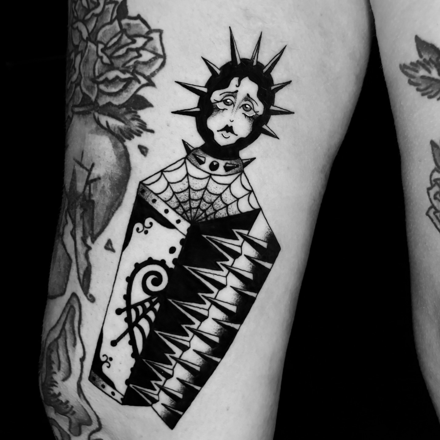Tattoo by @call.me.crybabyy — american_traditional, black_and_grey