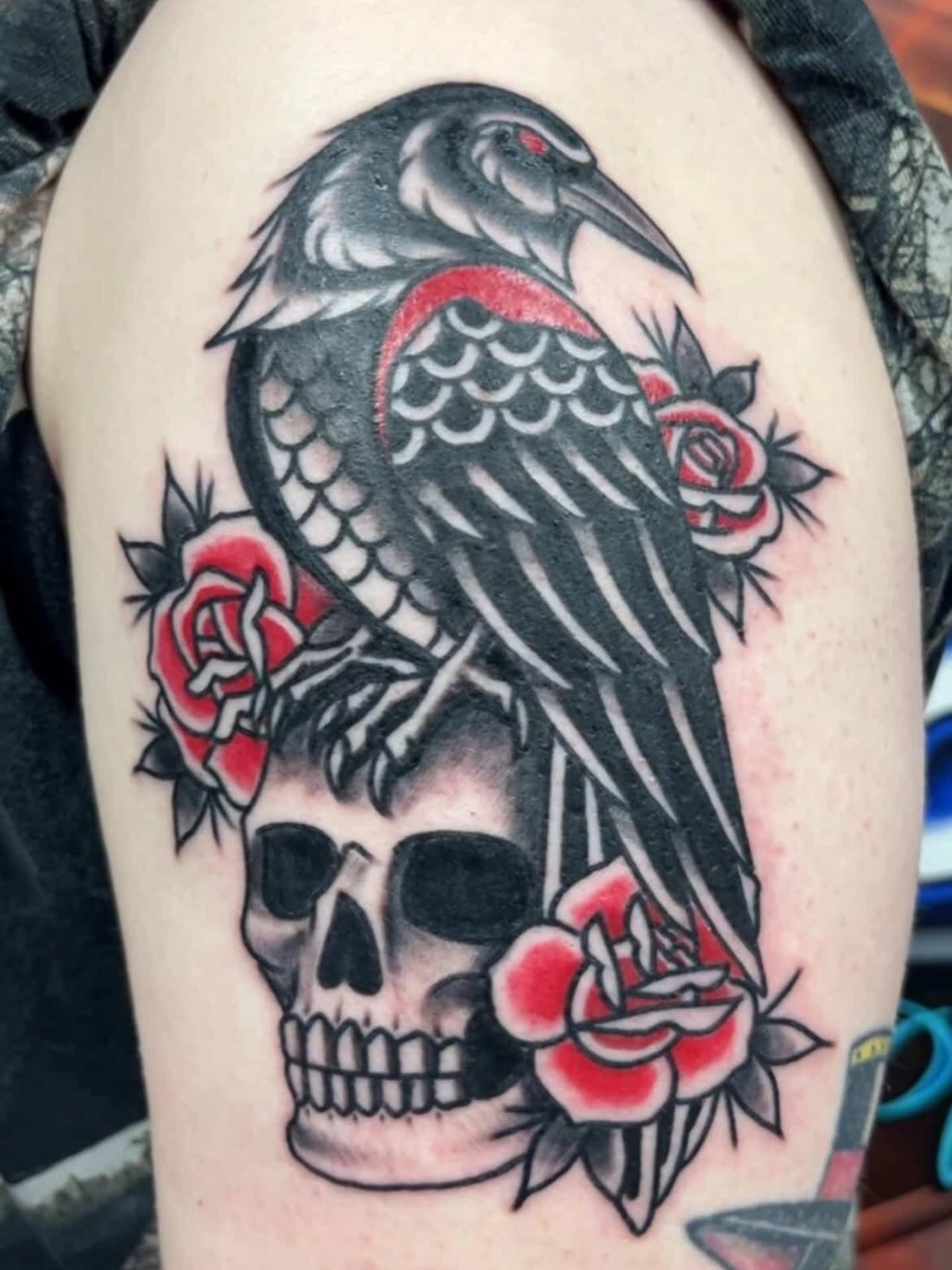 Tattoo by @fantasytattooco — american_traditional, black_and_grey