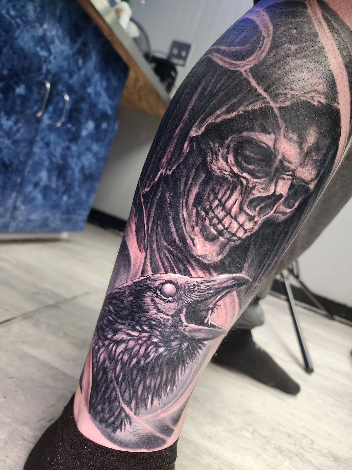 Tattoo by @zachmullinstattoos — black_and_grey, realism