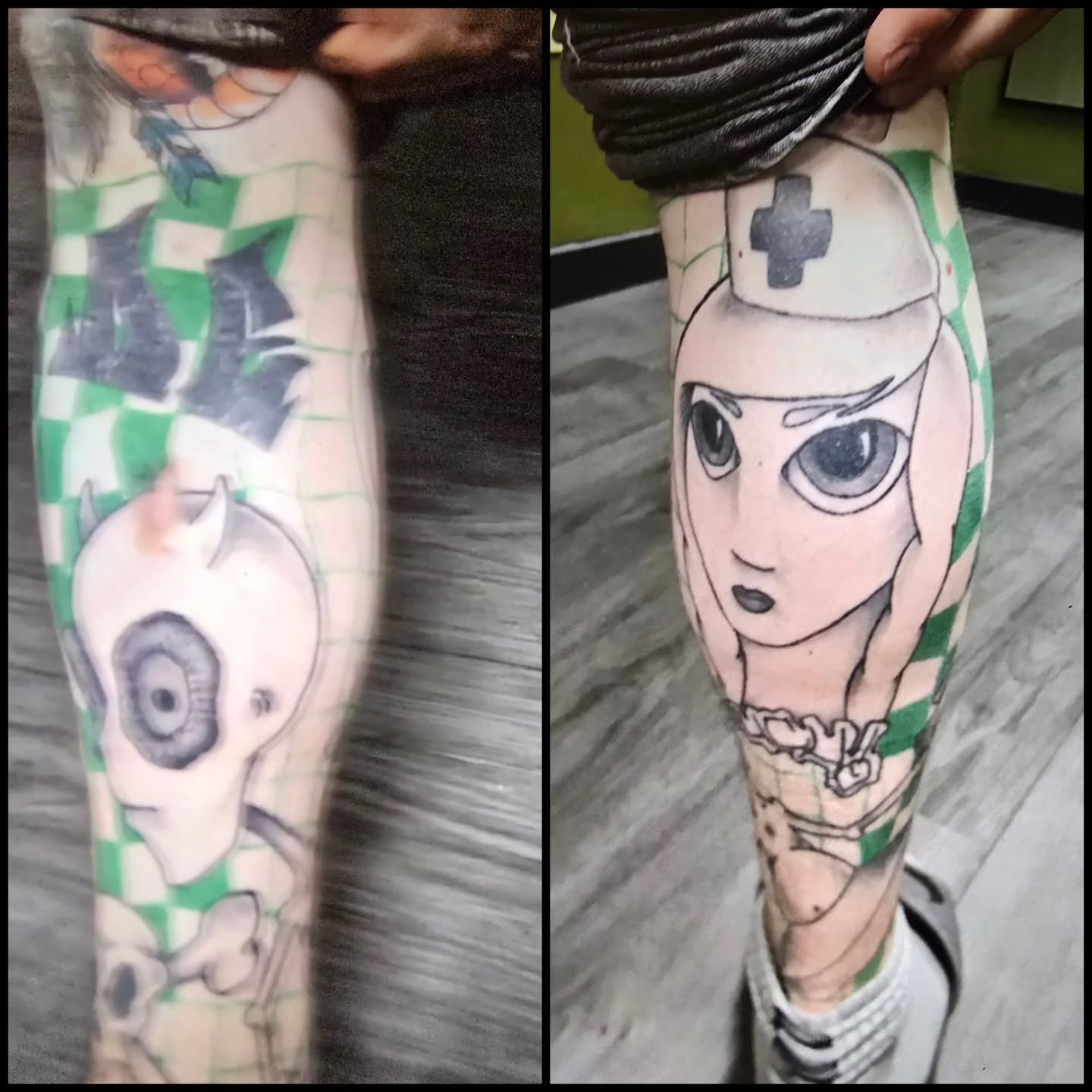 Anime character anime tattoo on the forearm by bonnie