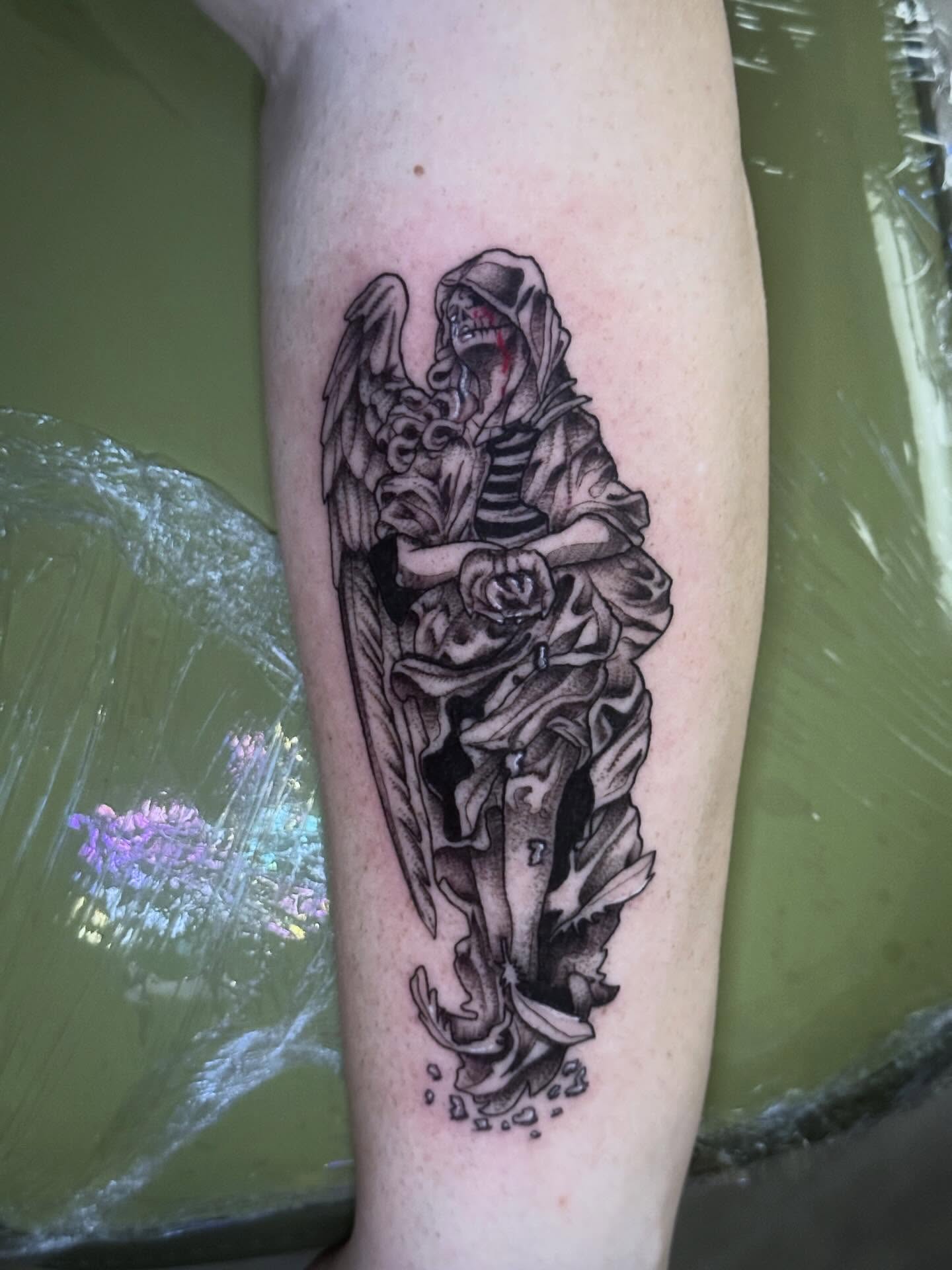 Tattoo by @_inked_ann_ — black_and_grey