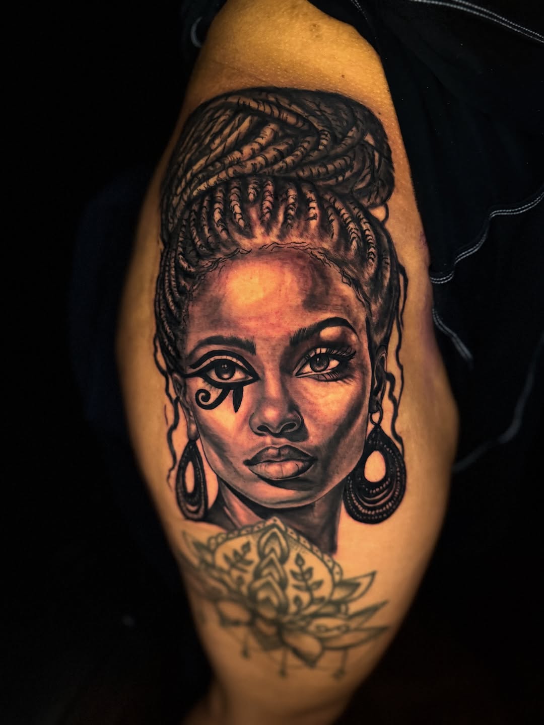Realism tattoo on the shoulder by Dallas Tattoo Artist📍