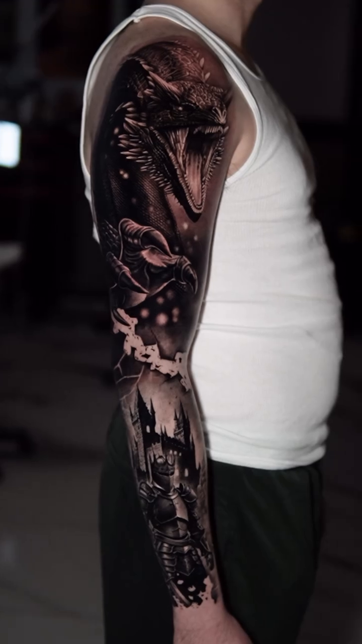Tattoo by @ellieelizabethtattoos โ dark_realism, black_and_grey