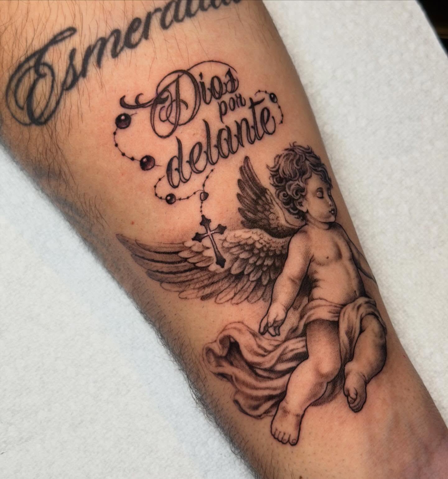 Tattoo by @tiptopartist — black_and_grey, realism
