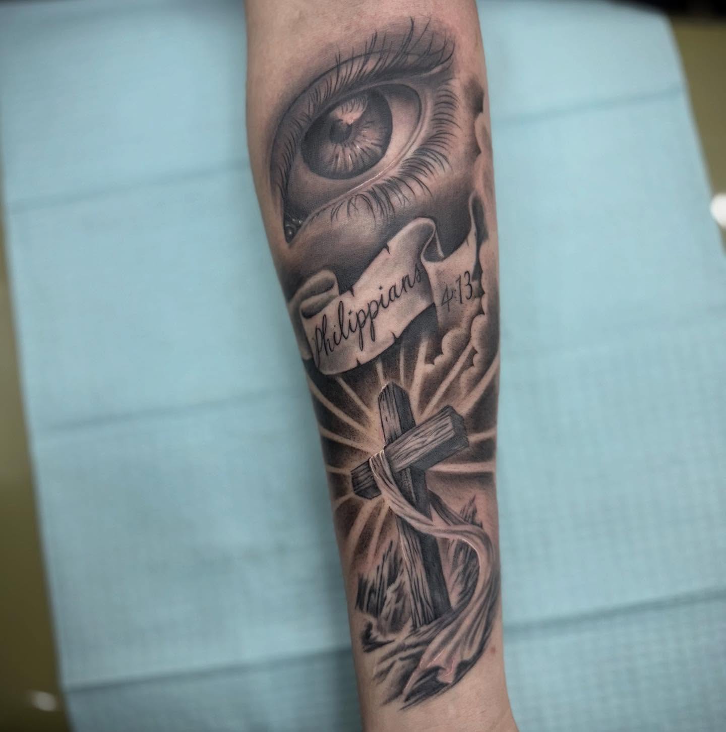 Tattoo by @inkbychuy — black_and_grey, realism