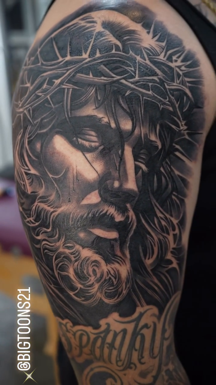 Tattoo by @bigtoons21 — realism, black_and_grey