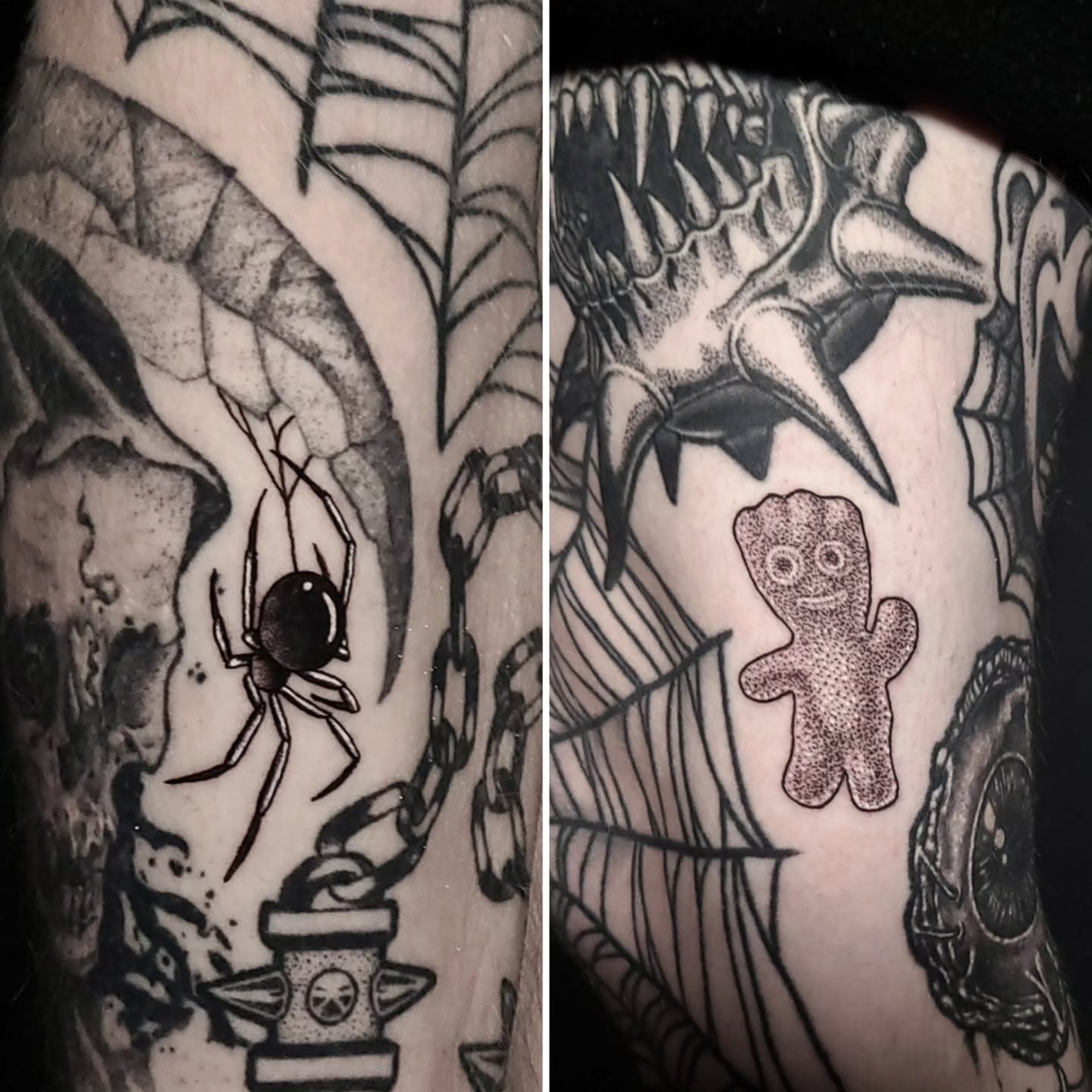 Tattoo by @alexanderstairstattoos — black_and_grey, dotwork
