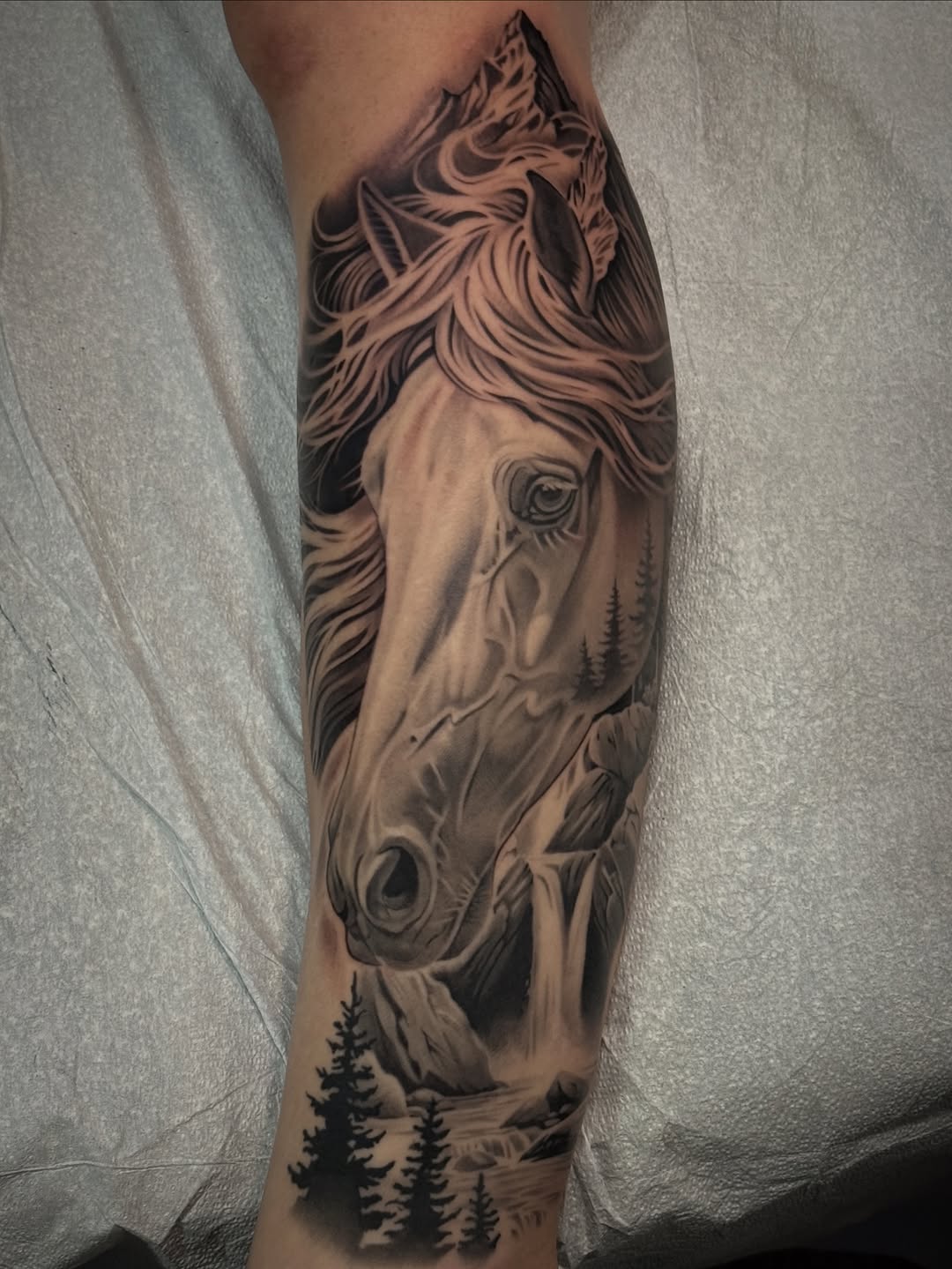 Tattoo by @braddoziertattoos — realism, black_and_grey