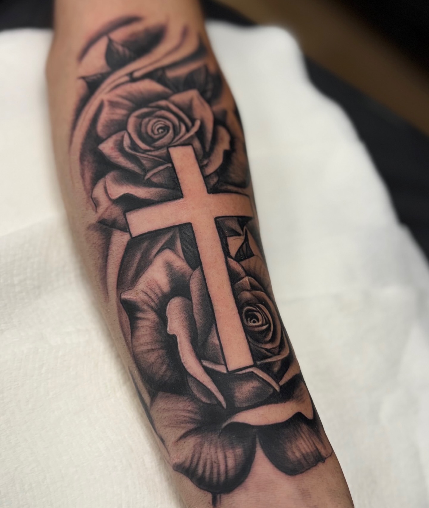 Tattoo by @jedlewis23 — black_and_grey, realism