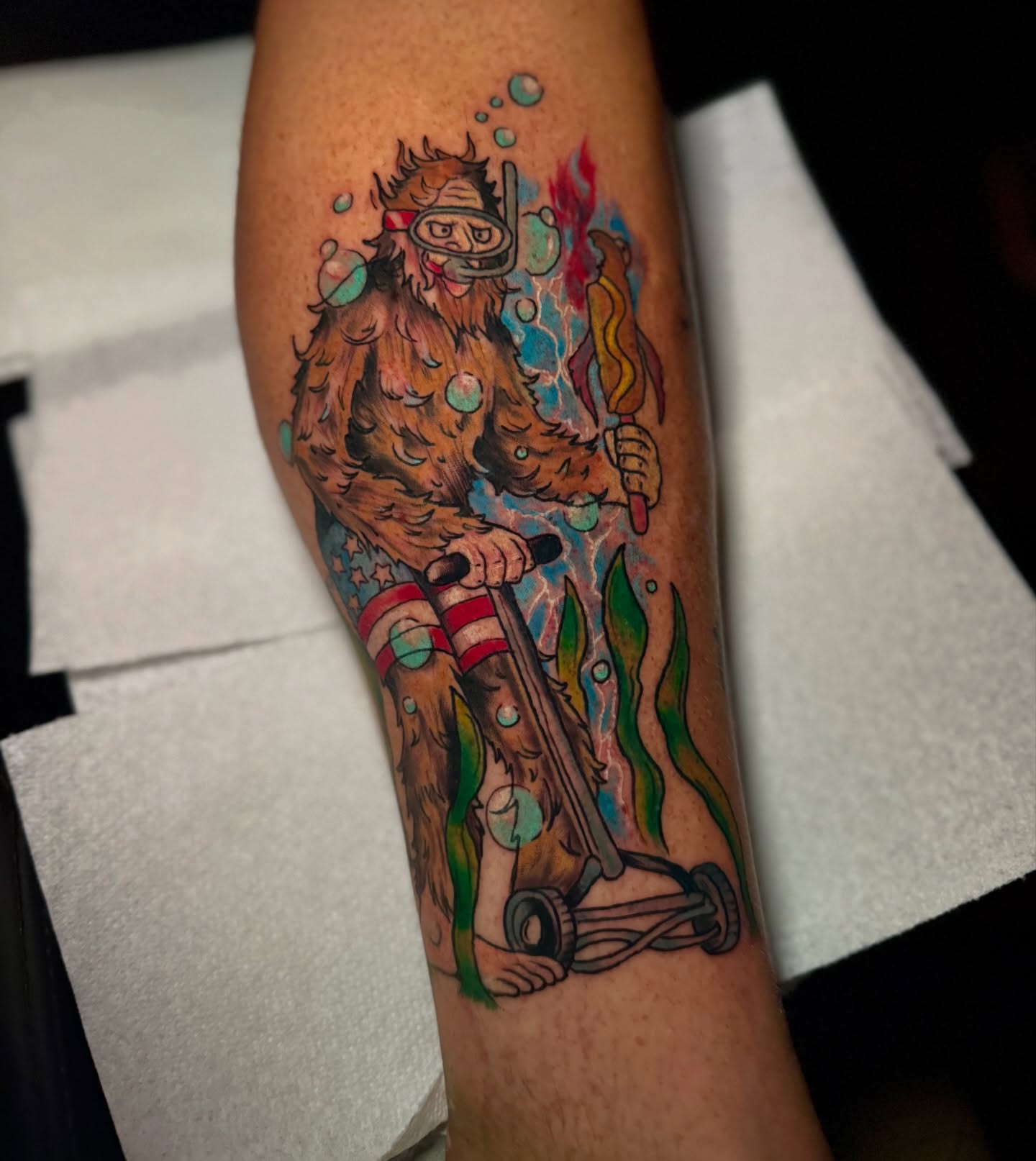 Tattoo by @garrett.morrell — new_school, watercolor