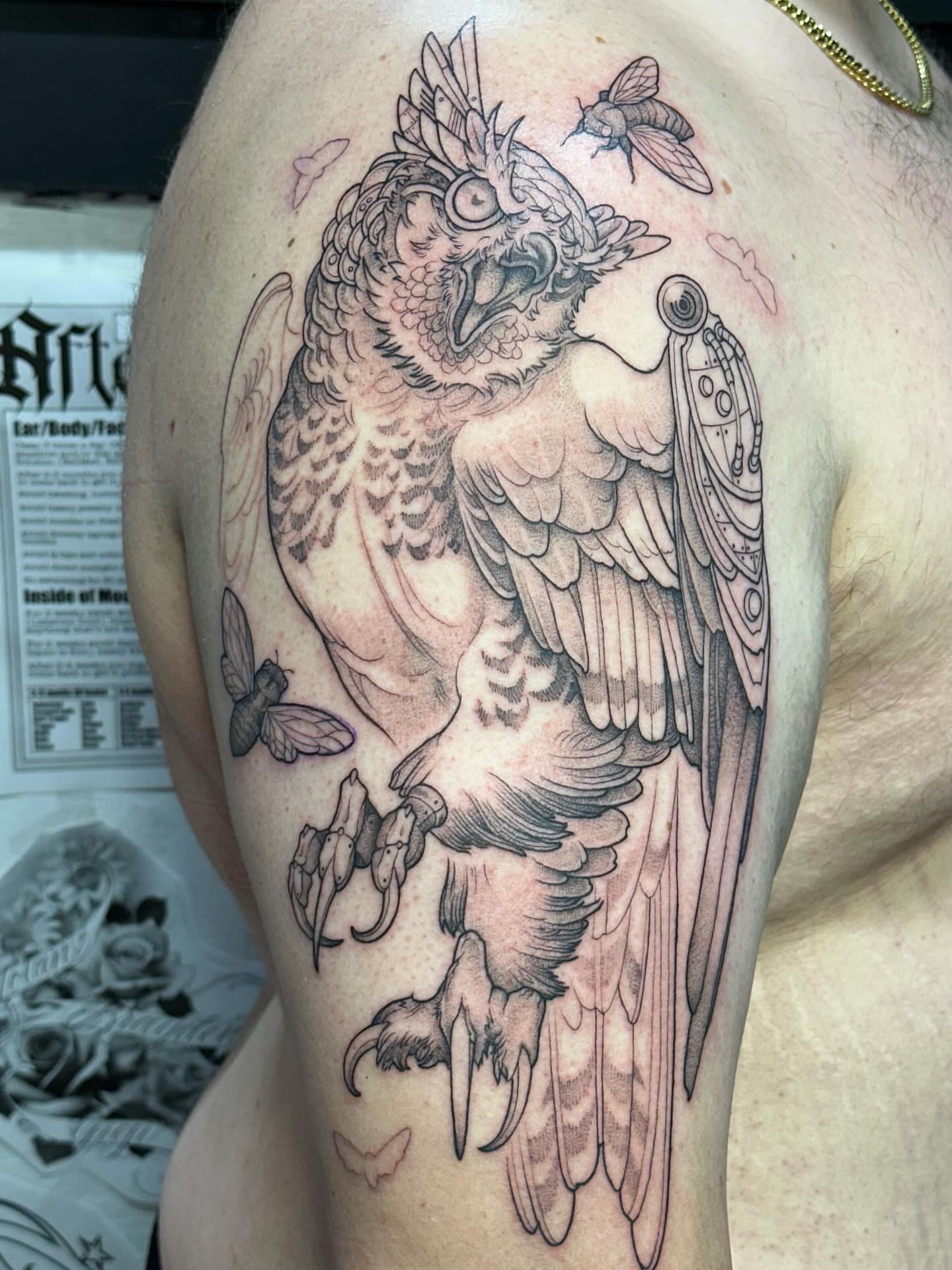 Tattoo by @izabelle_inks — black_and_grey, realism