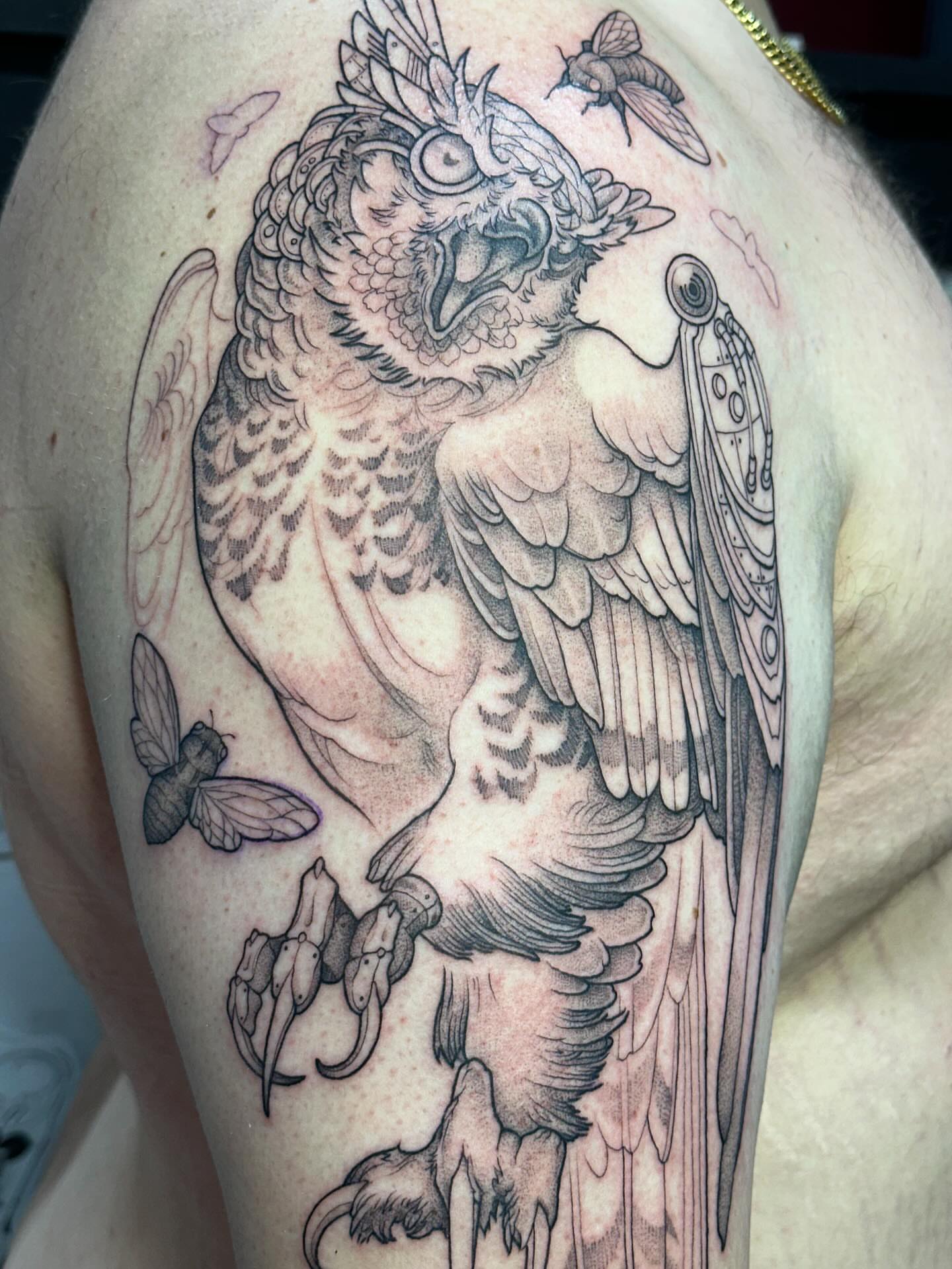 Tattoo by @izabelle_inks — black_and_grey, realism