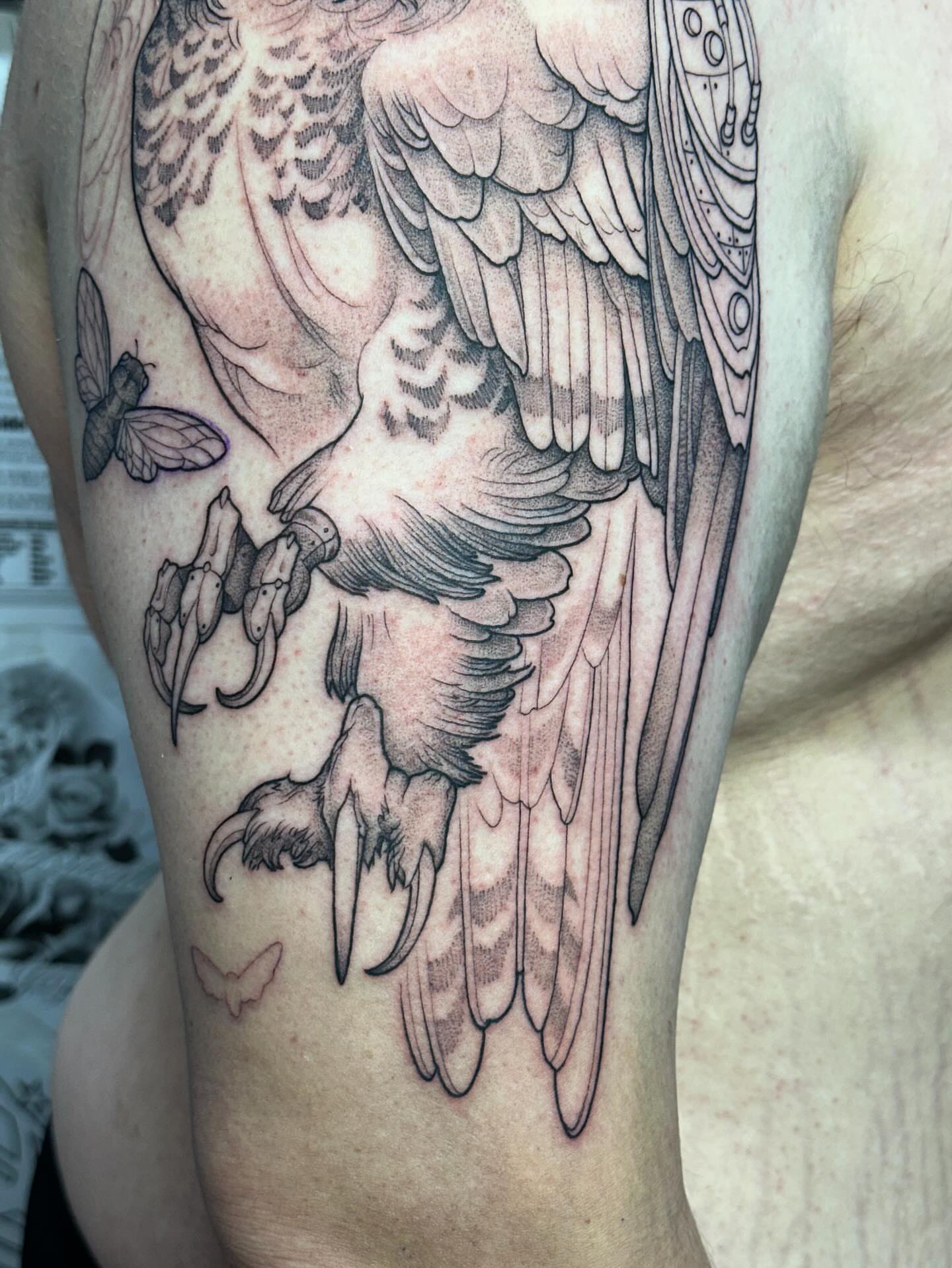 Tattoo by @izabelle_inks — black_and_grey