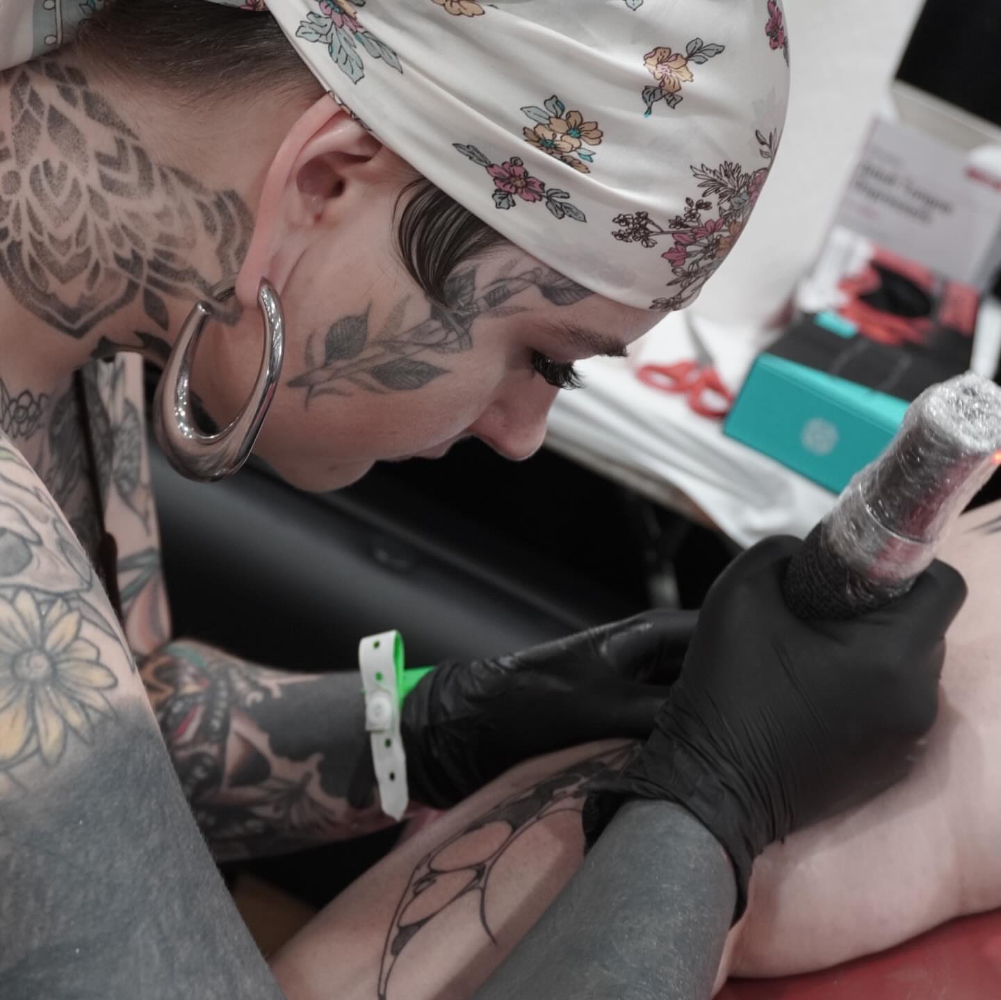 Tattoo by @luckyloutattoos — black_and_grey
