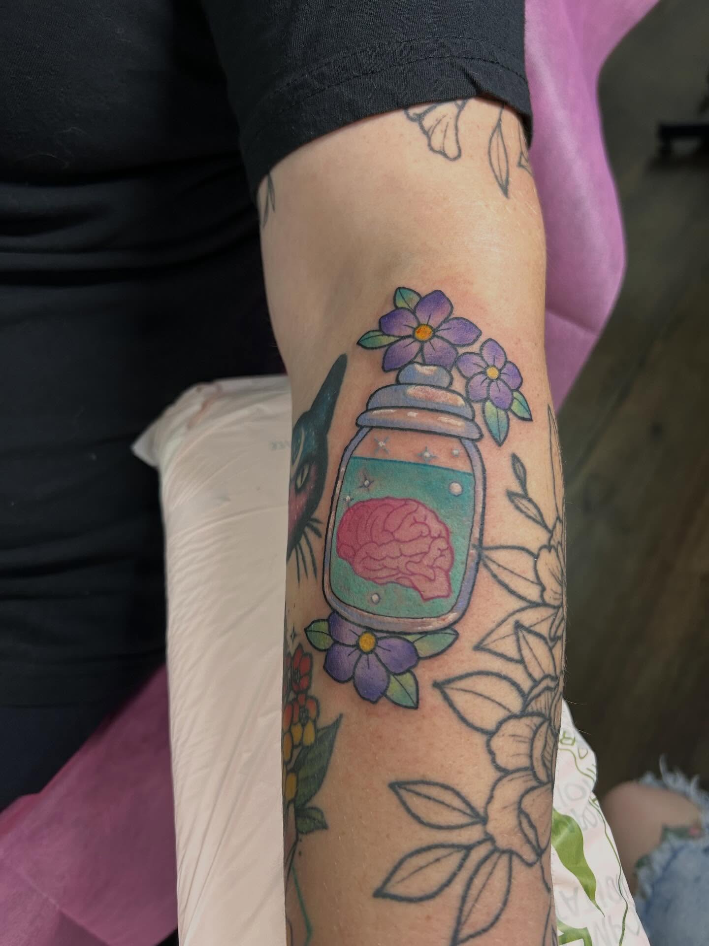 Tattoo by @morgandanatattoos — dotwork, realism