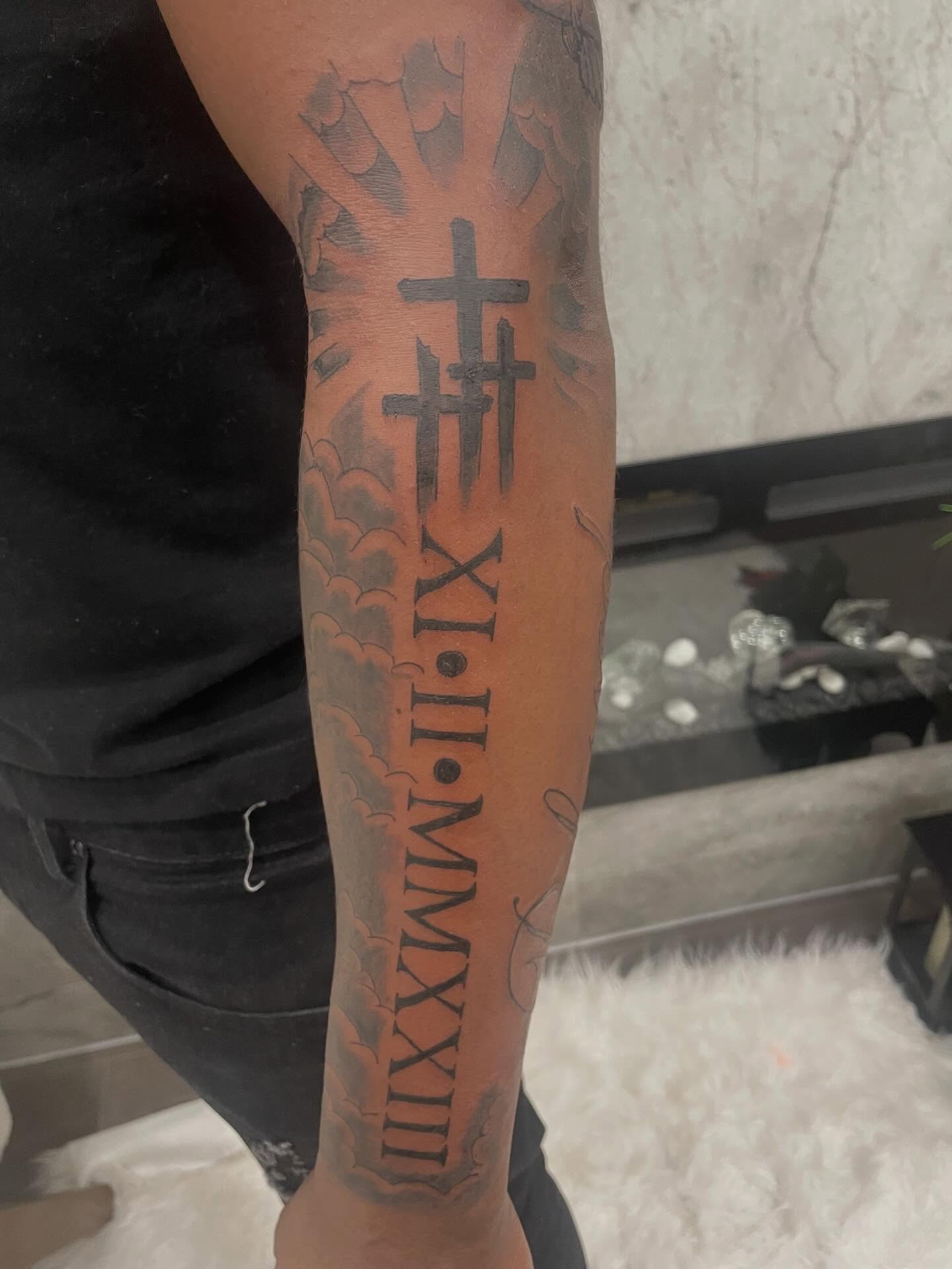 Tattoo by @dfineink — black_and_grey