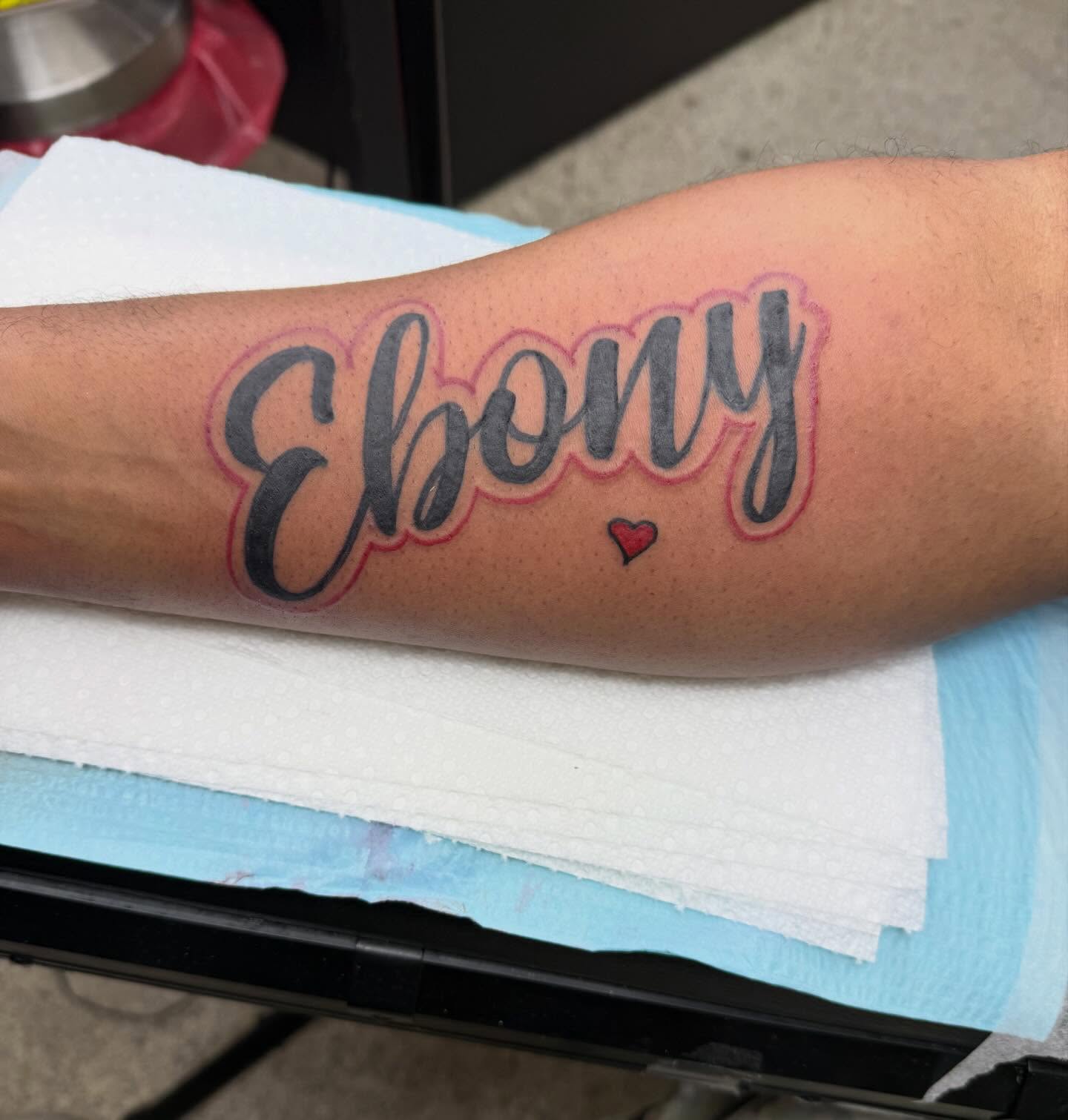 Tattoo by @oldmanscribbleink — lettering_script
