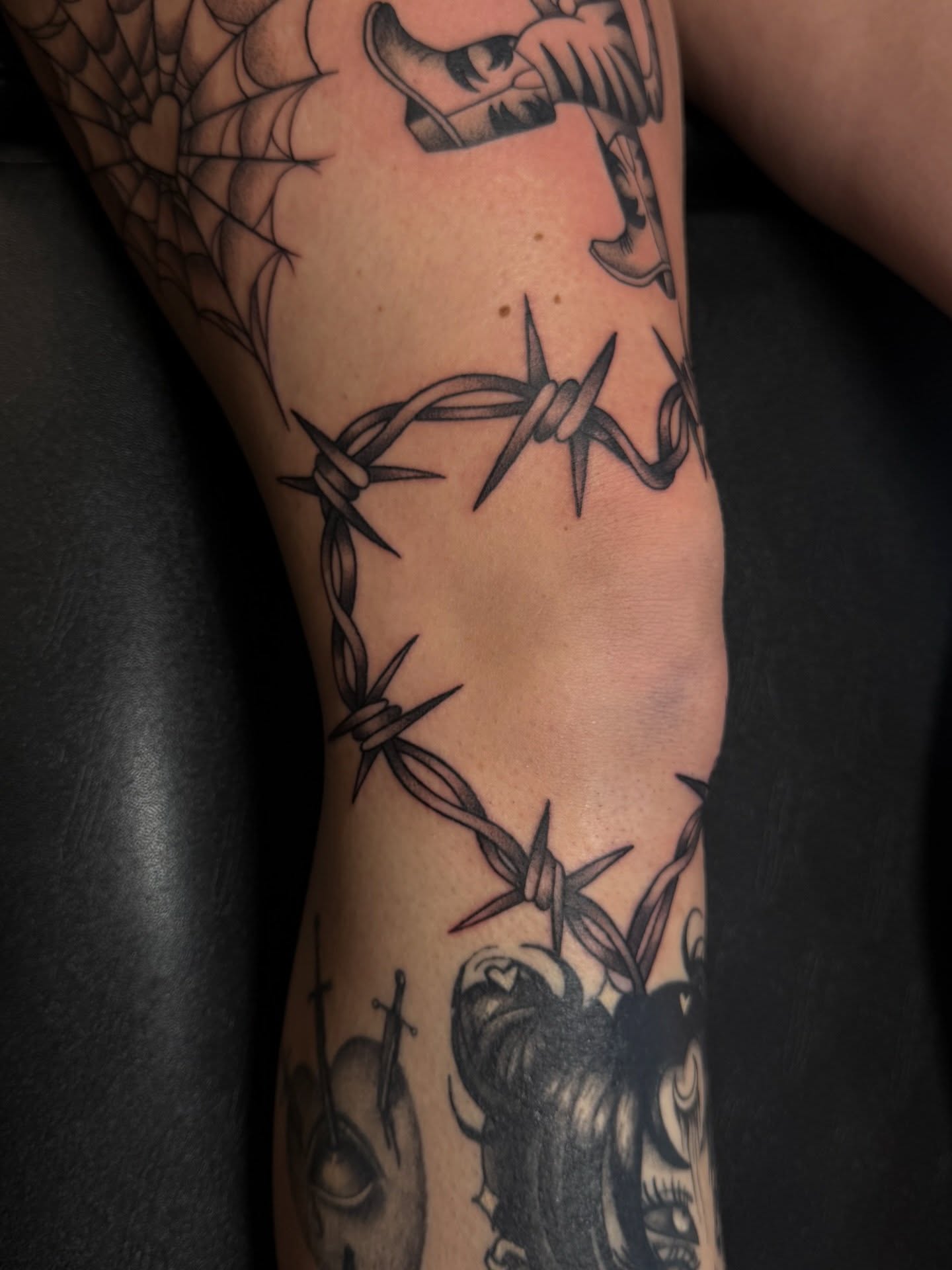 Tattoo by @unhurtt.tats — black_and_grey