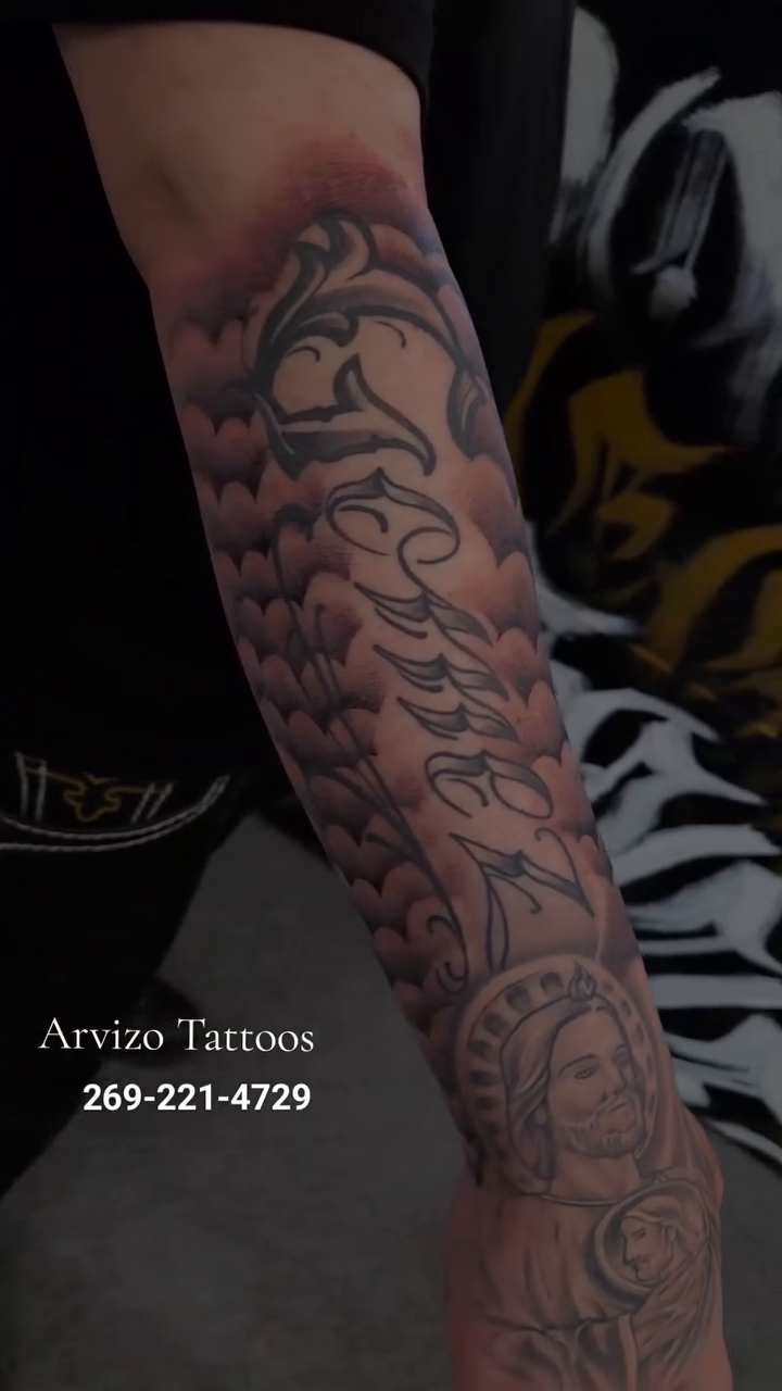 Tattoo by @arvizo_tattoos — black_and_grey, realism