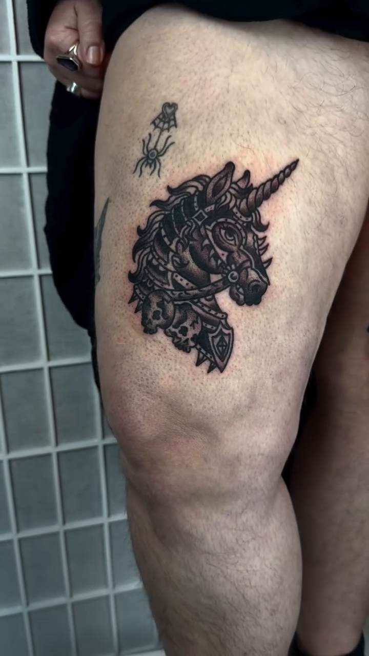Tattoo by @sadvladink — blackwork, geometric