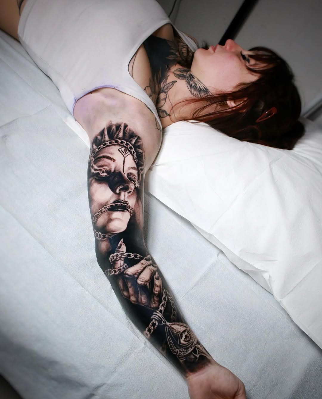 Tattoo by @hollowpriest — realism, black_and_grey