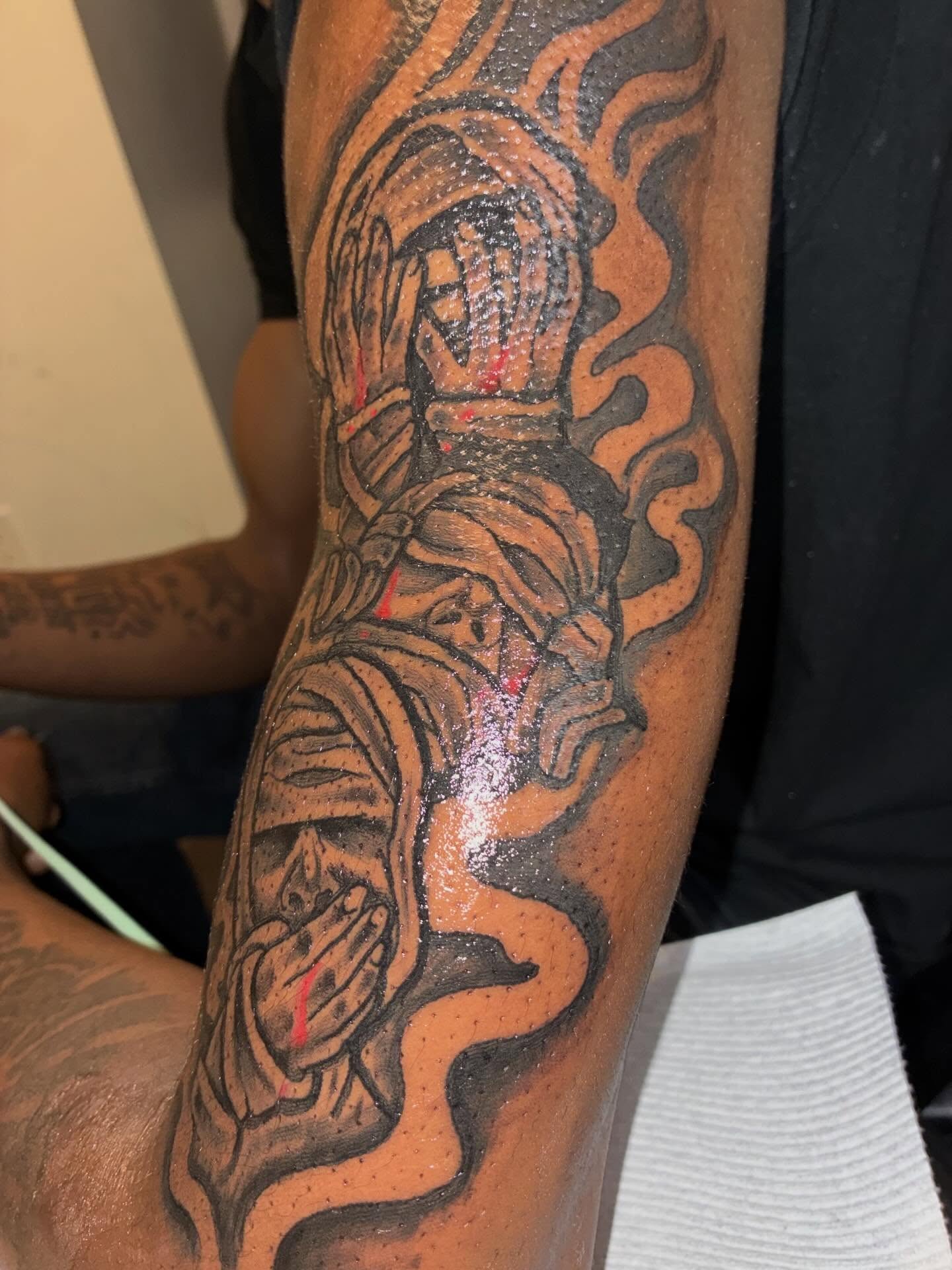 Tattoo by @inkedby_sonya_son — american_traditional, dotwork