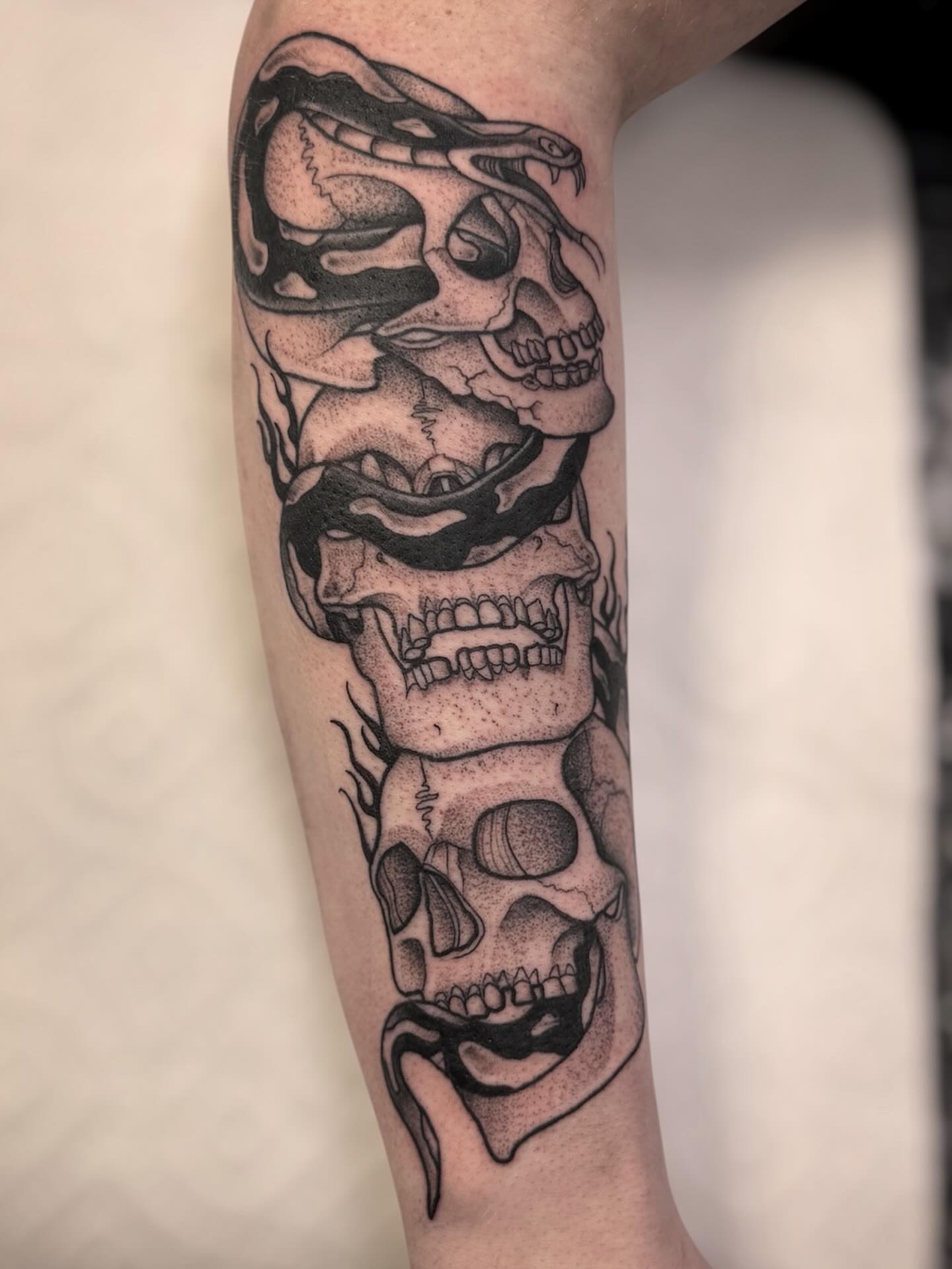 Tattoo by @_crybaby.tattoos — black_and_grey, realism