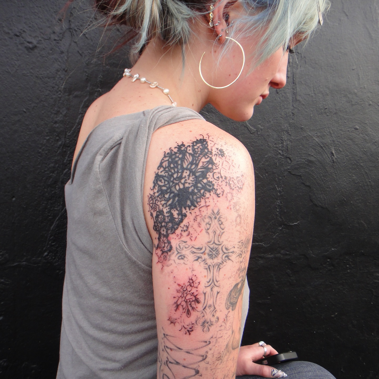 Tattoo by @dr34msc4pes — black_and_grey, ornamental