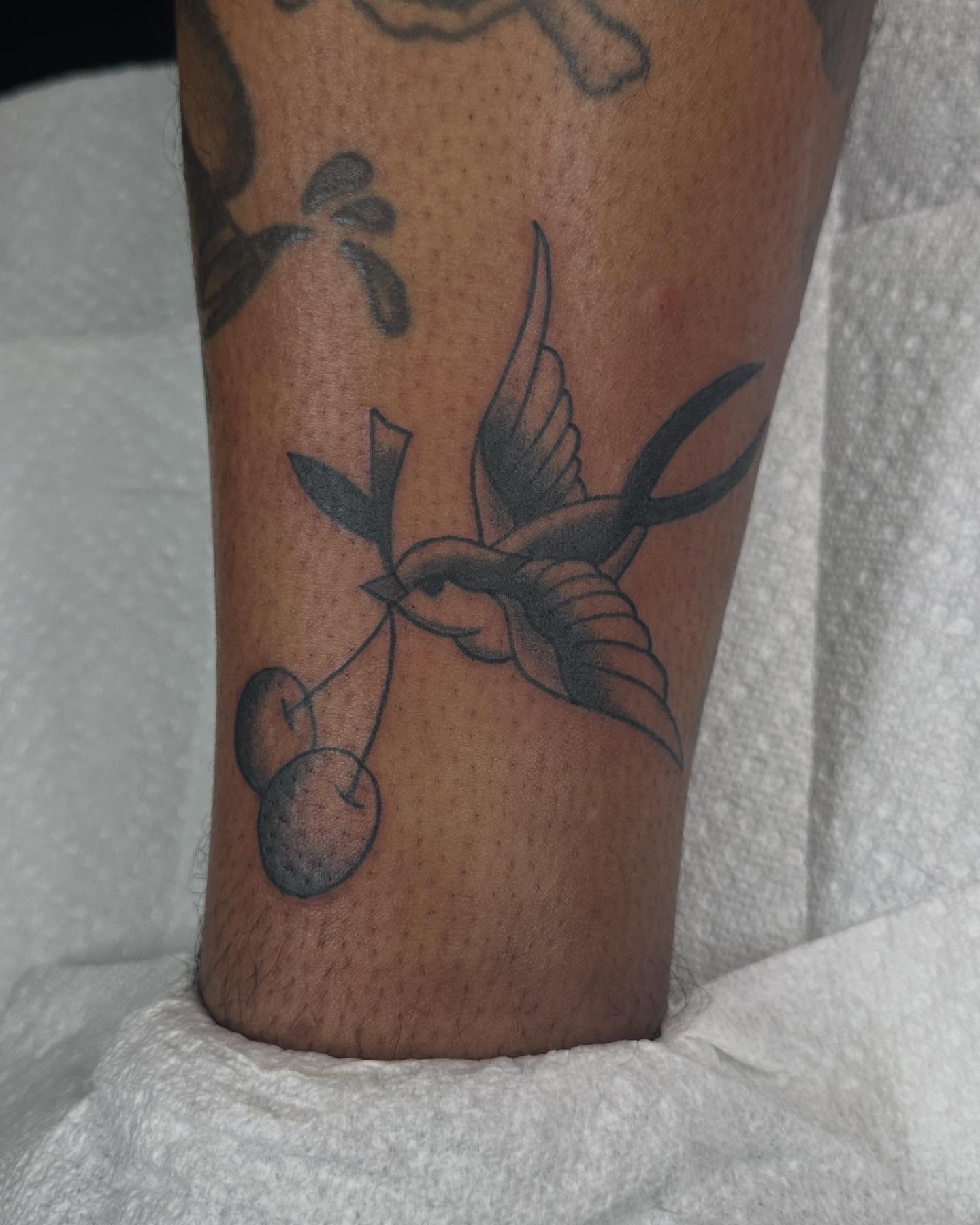 Tattoo by @piratewizardtattoo — black_and_grey