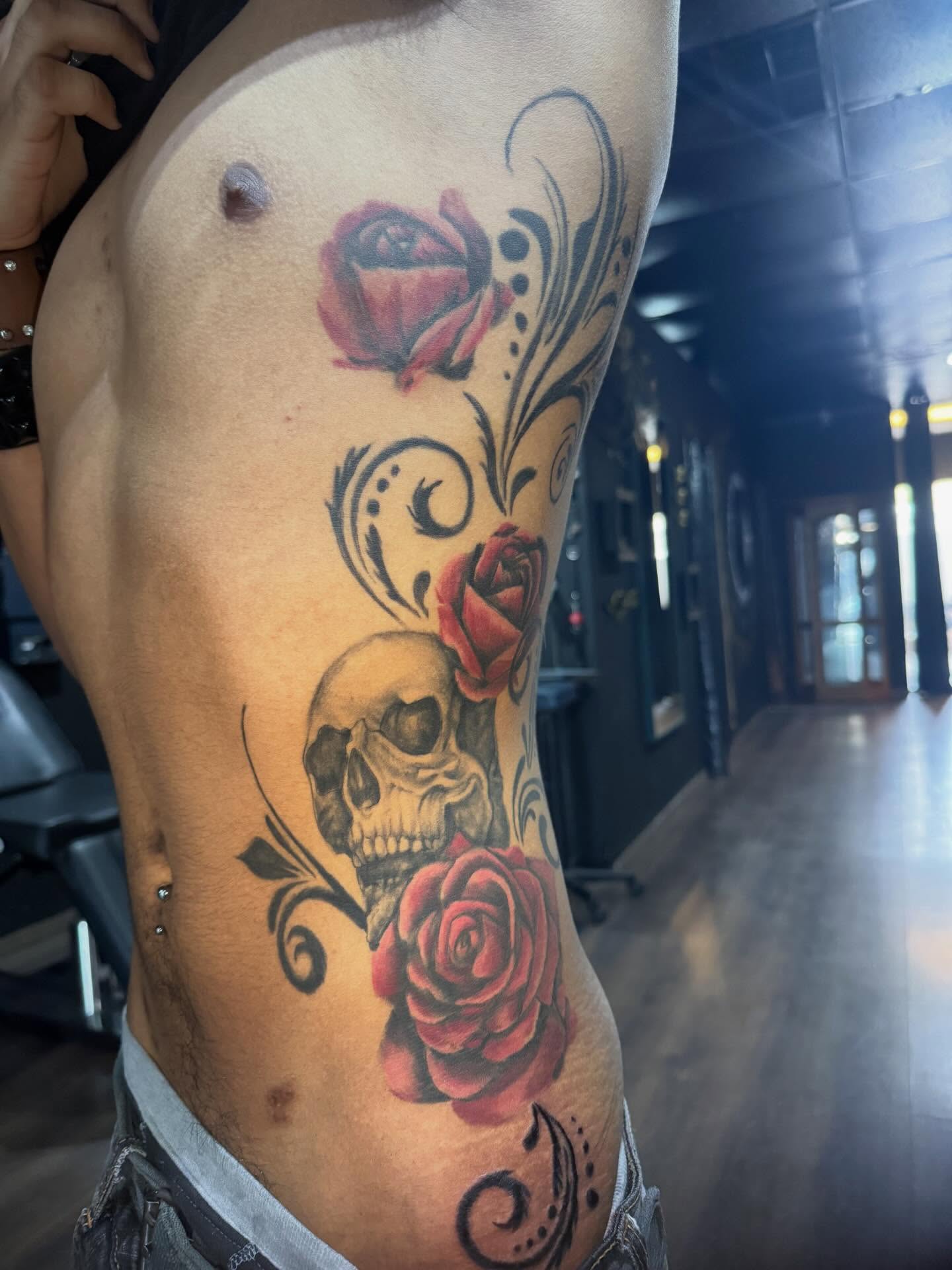 Tattoo by @tink_tattoos — american_traditional, dotwork