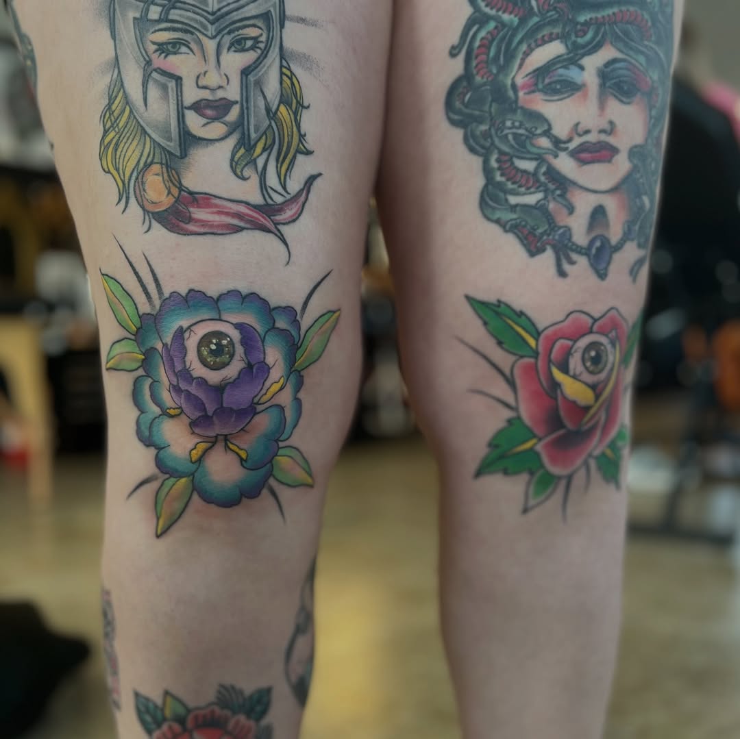 Tattoo by @tattooedbydom — american_traditional, neo_traditional