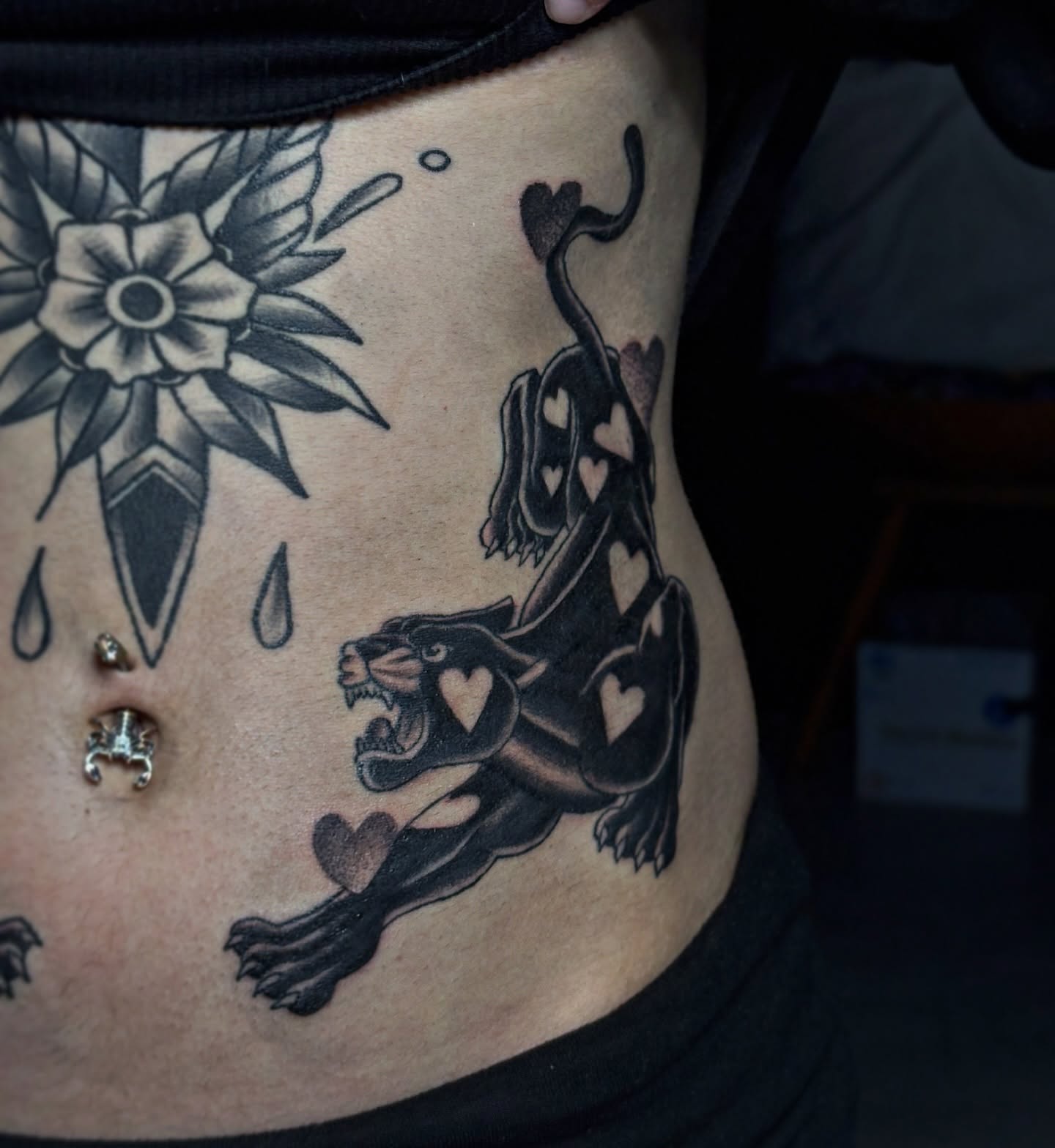 Tattoo by @hhaylayy — black_and_grey