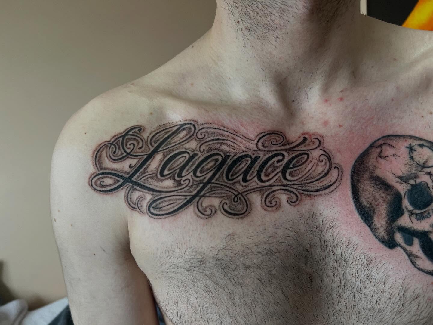 Tattoo by @tattedupbaddies_ — lettering_script
